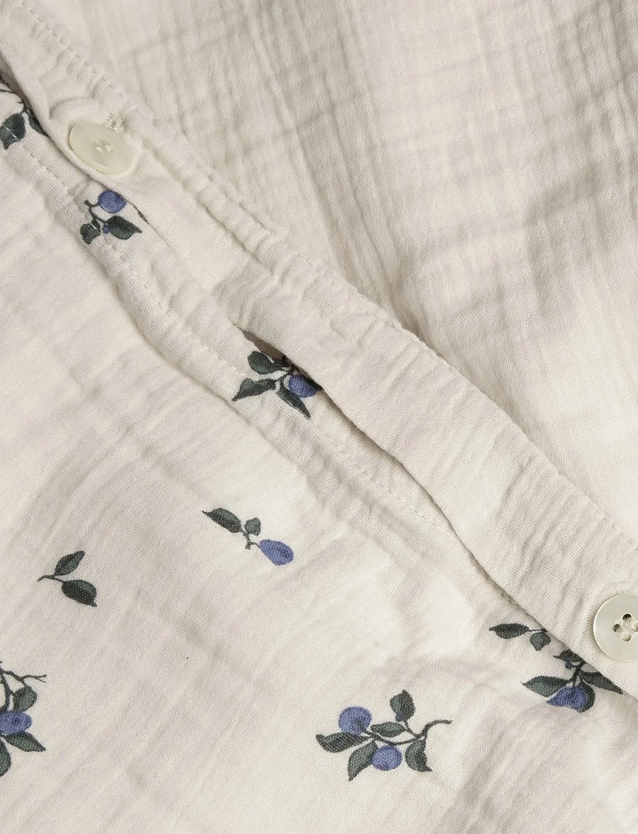 Garbo&Friends - Muslin Bed Set Junior, 100x140/ 40x45 cm, Blueberry - sengesæt - blueberry - 2