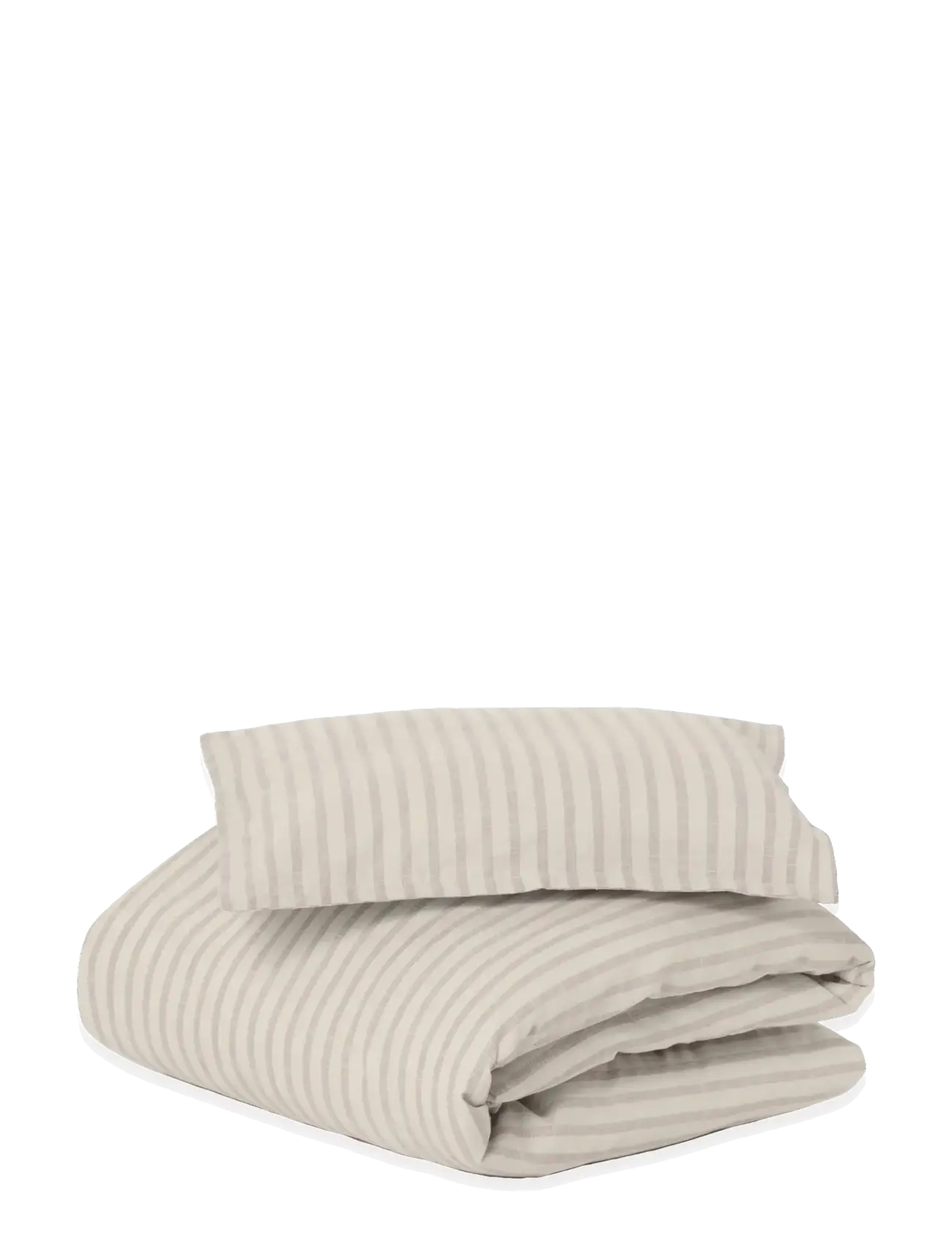 Garbo&Friends Bed Set Junior, 100X130/ 35X55 Cm, Stripe Mauve, Bed Sæt, Beige, Str: 100X130/35X55CM