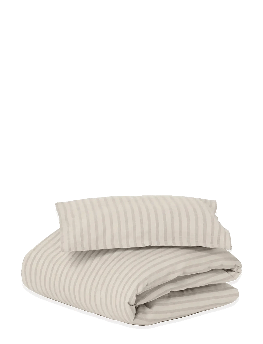 Garbo&Friends - Bed Set Junior, 100x130/ 35x55 cm, Stripe Mauve - påslakanset - stripe mauve - 0