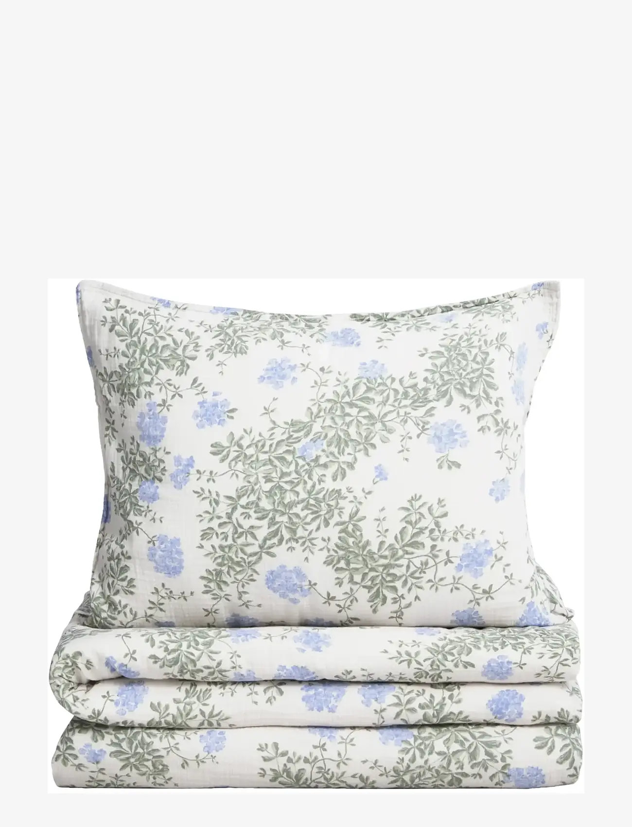 Garbo&Friends - Muslin Bed Set Single, 140x200/ 50x75 cm, Plumbago - duvets & pillows - plumbago - 0