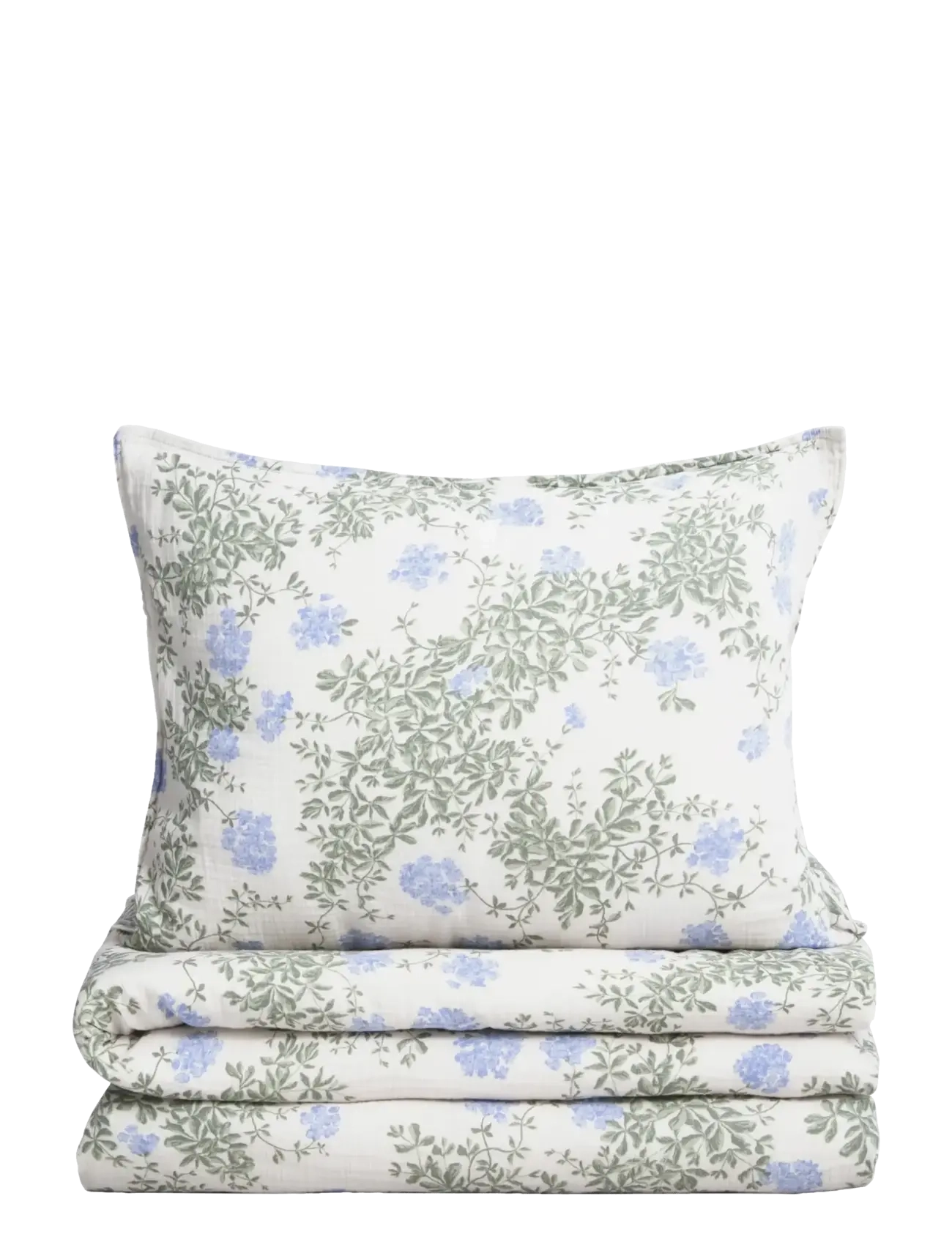 Garbo&Friends Muslin Bed Set Single, 140x200/ 50x75 cm, Plumbago - Garbo&Friends - PLUMBAGO / blue