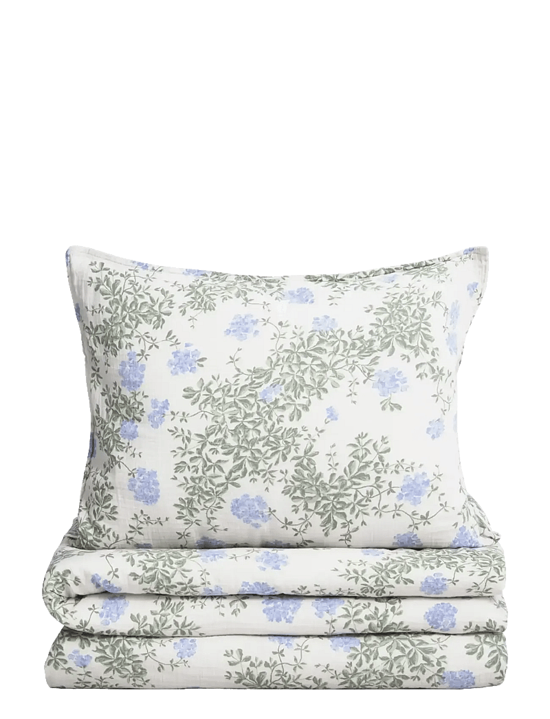 Garbo&Friends - Muslin Bed Set Single, 140x200/ 50x75 cm, Plumbago - duvets & pillows - plumbago - 0