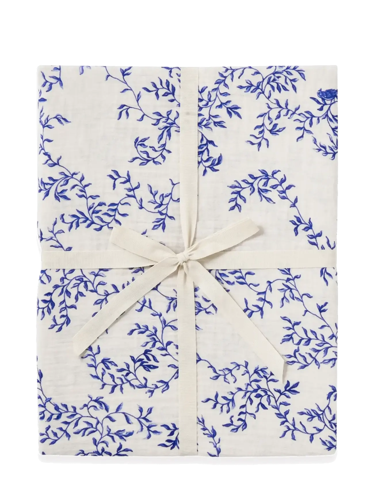 Garbo&Friends Muslin Fitted Sheet Single, 90x200x30 cm, Jardim - Garbo&Friends - JARDIM / cream