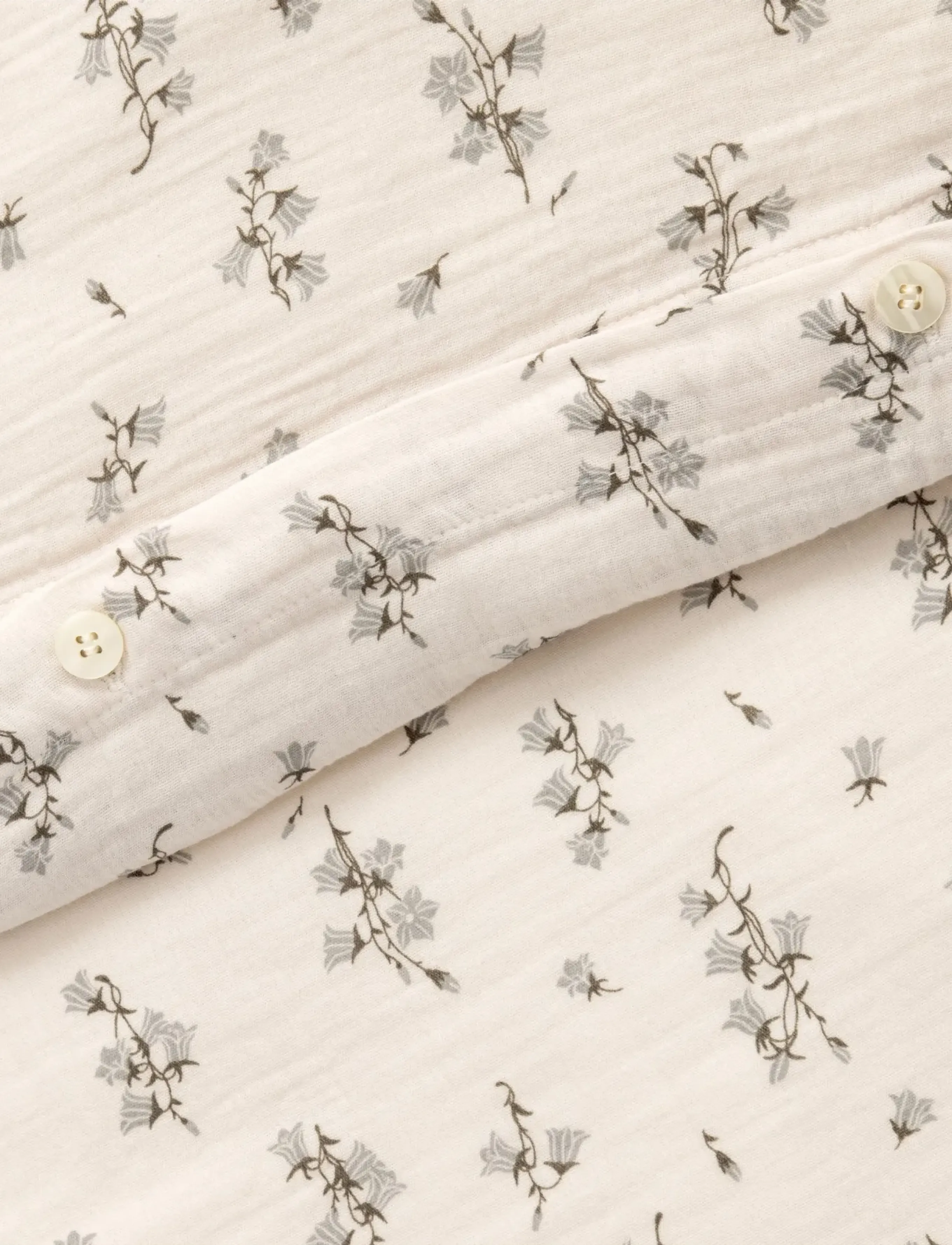 Garbo&Friends - Muslin Fitted Sheet Junior, 60x120x20 cm, Blueberry - lagner - bluebell - 3
