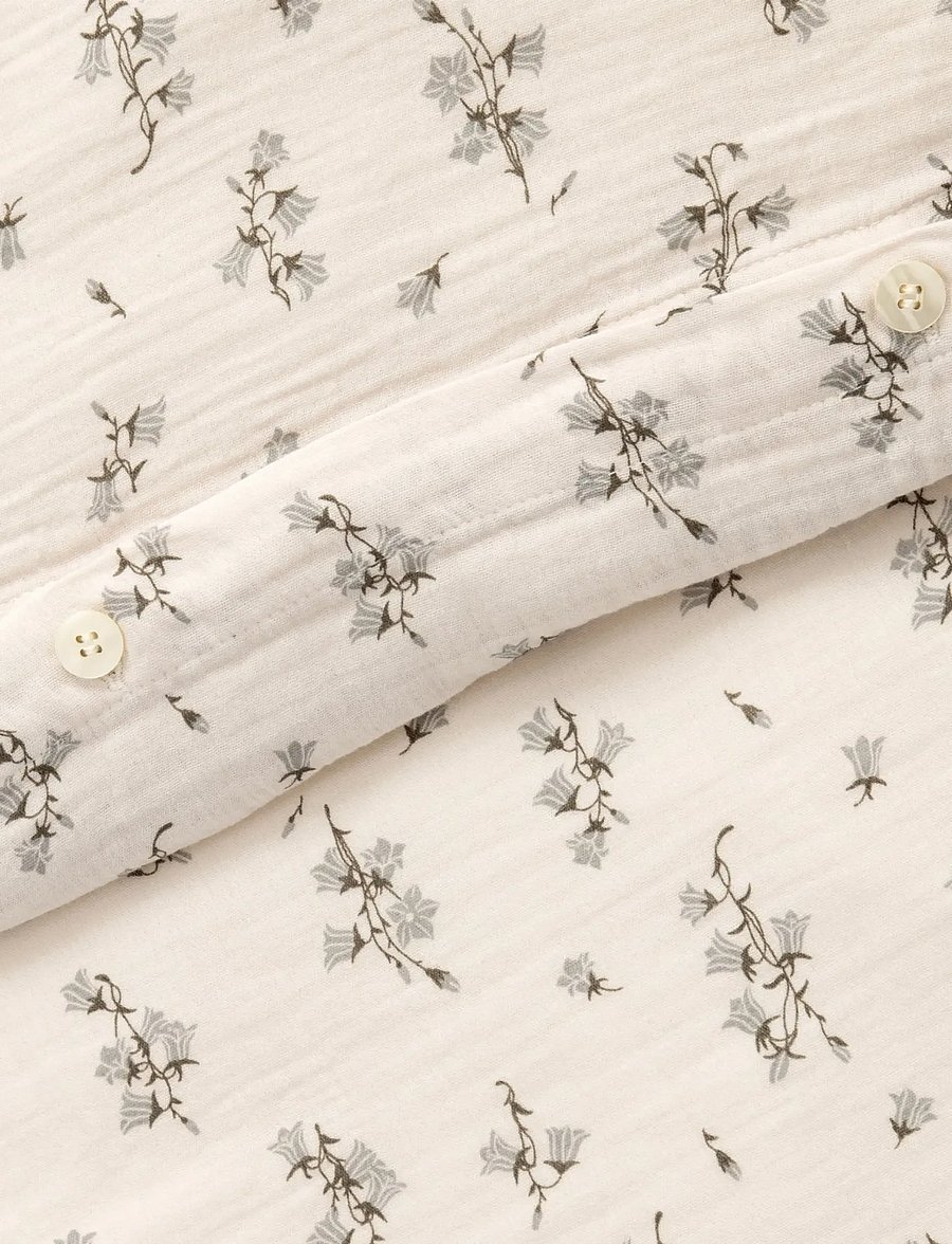 Garbo&Friends - Muslin Fitted Sheet Junior, 60x120x20 cm, Blueberry - lagner - bluebell - 3