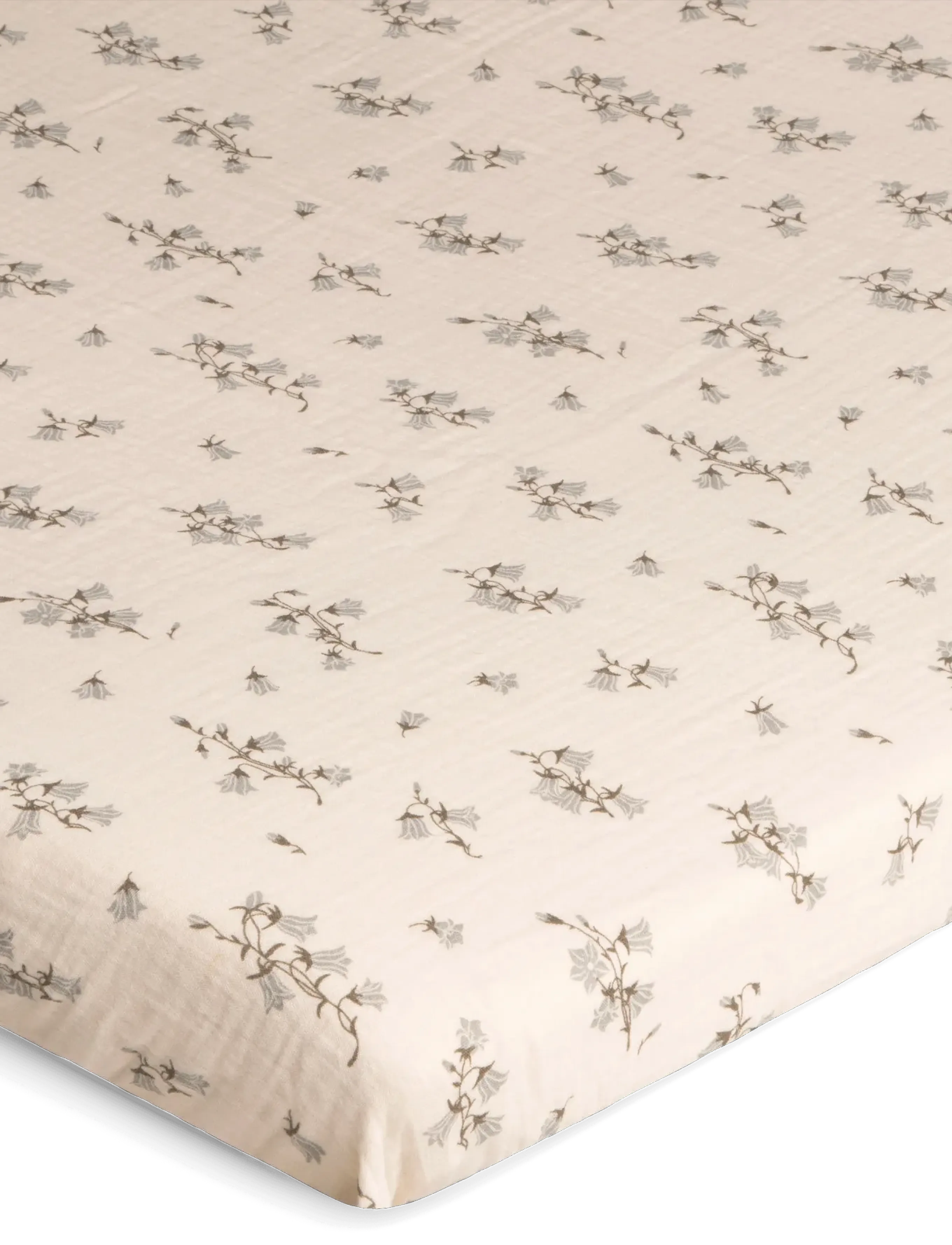 Garbo&Friends - Muslin Fitted Sheet Junior, 60x120x20 cm, Blueberry - lagner - bluebell - 4