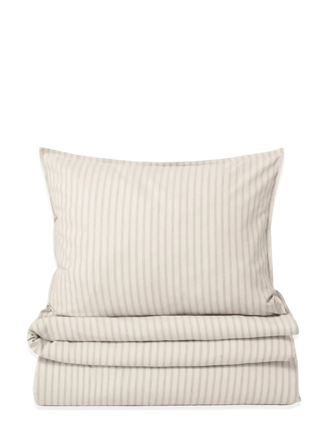 Garbo&Friends Fitted Sheet Double, 180X200X30 Cm, Stripe Mauve, Bed Lagen, Creme, Str: 180X200X30CM/71X78X12INCH