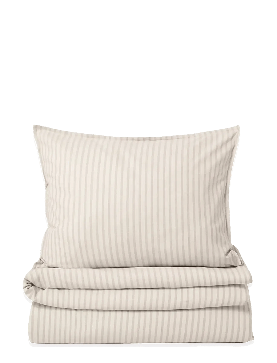 Garbo&Friends - Fitted Sheet Double, 180x200x30 cm, Stripe Mauve - bettlaken - stripe mauve - 1