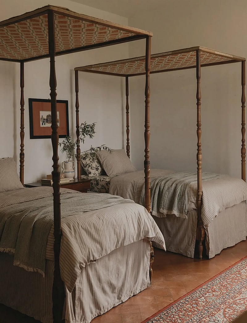 Garbo&Friends - Fitted Sheet Double, 180x200x30 cm, Stripe Mauve - paklodės - stripe mauve - 4