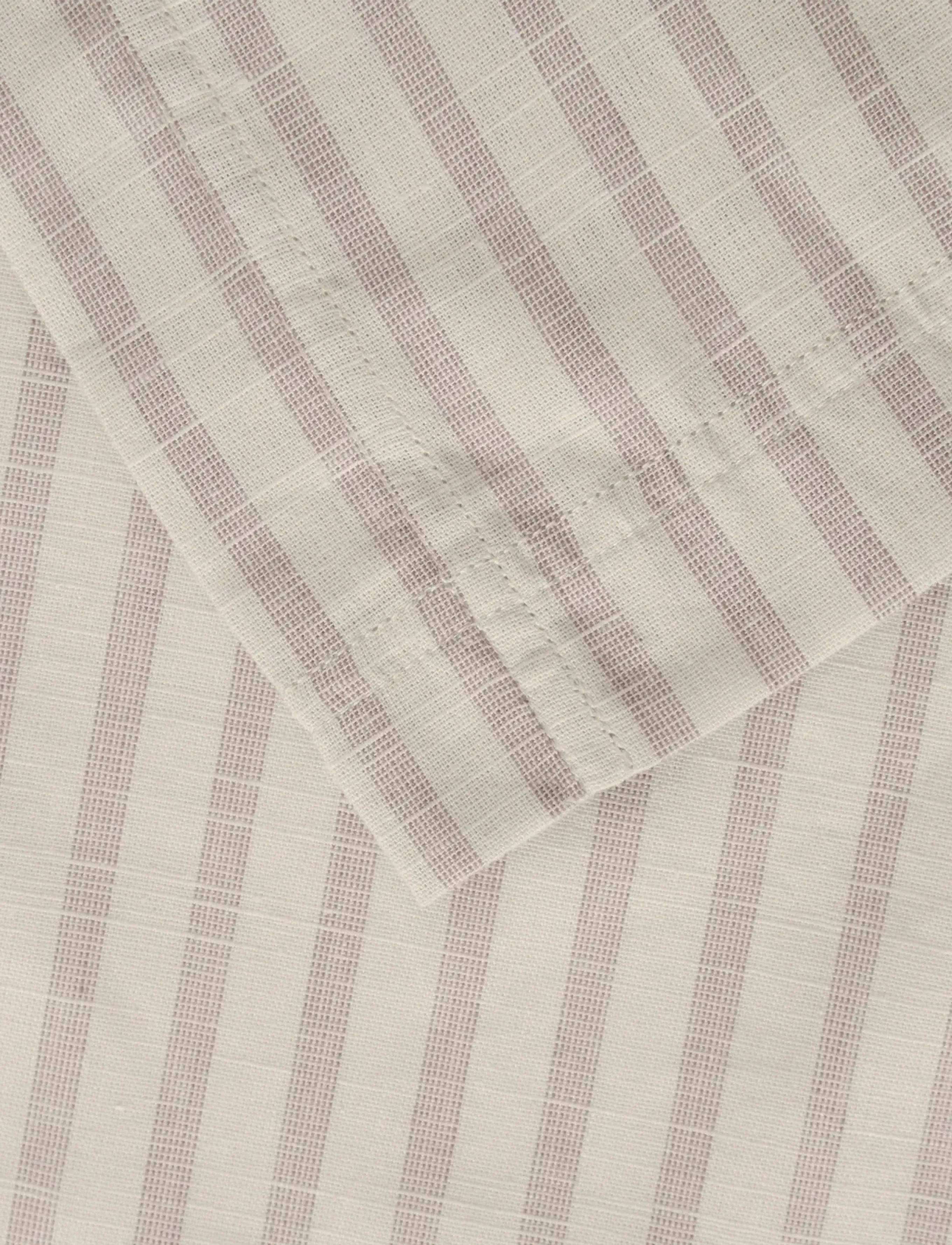 Garbo&Friends - Fitted Sheet Double, 180x200x30 cm, Stripe Mauve - lagner - stripe mauve - 5