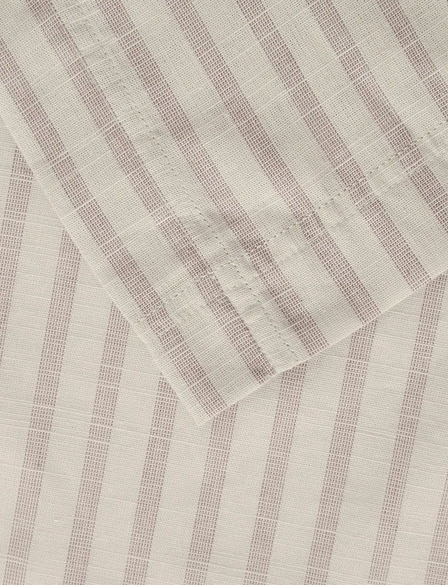 Garbo&Friends - Fitted Sheet Double, 180x200x30 cm, Stripe Mauve - bettlaken - stripe mauve - 5