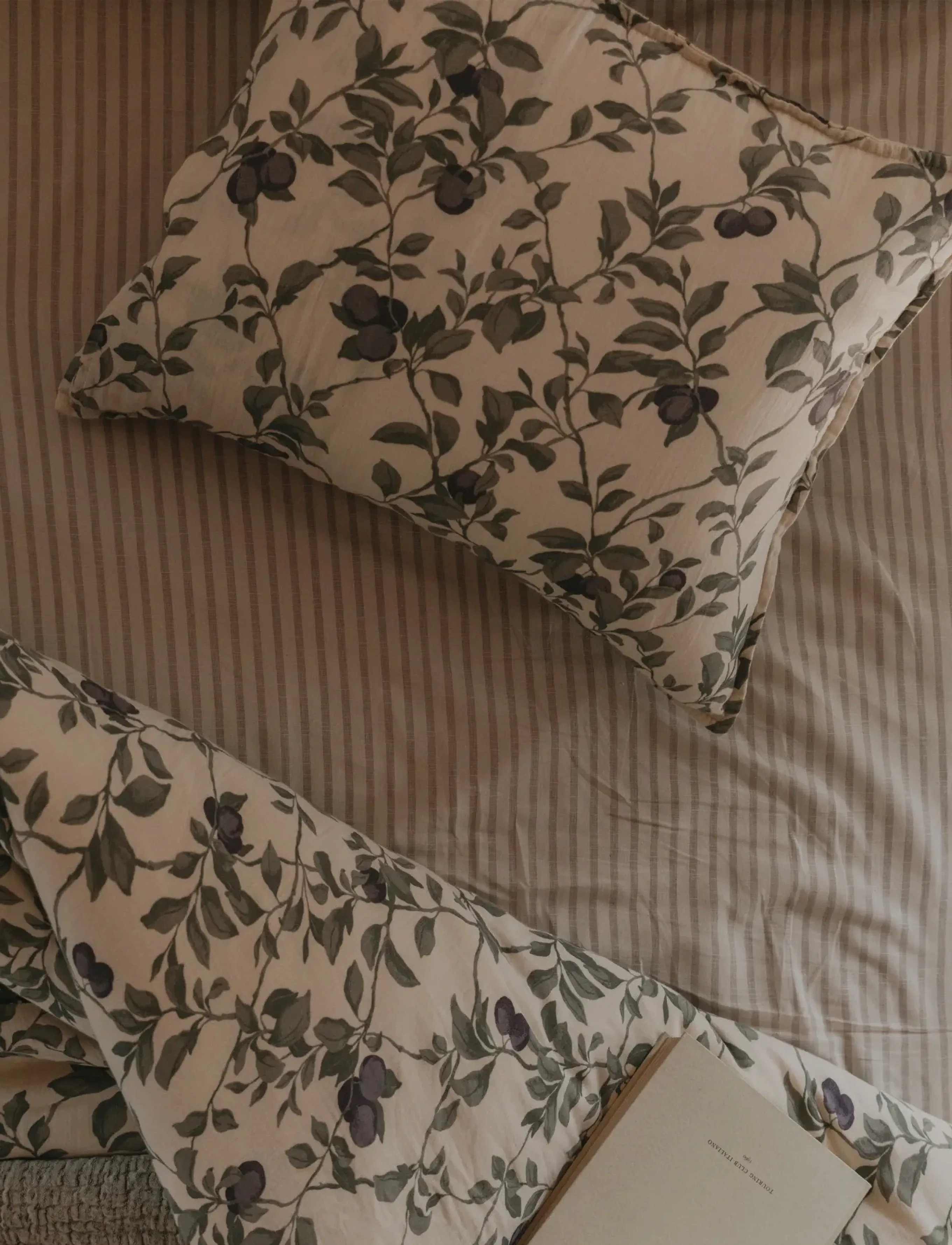 Garbo&Friends Fitted Sheet Junior, 70X140X20 Cm, Stripe Mauve, cm, Sleep Time, Beige - Bed Sheets, Kinder
