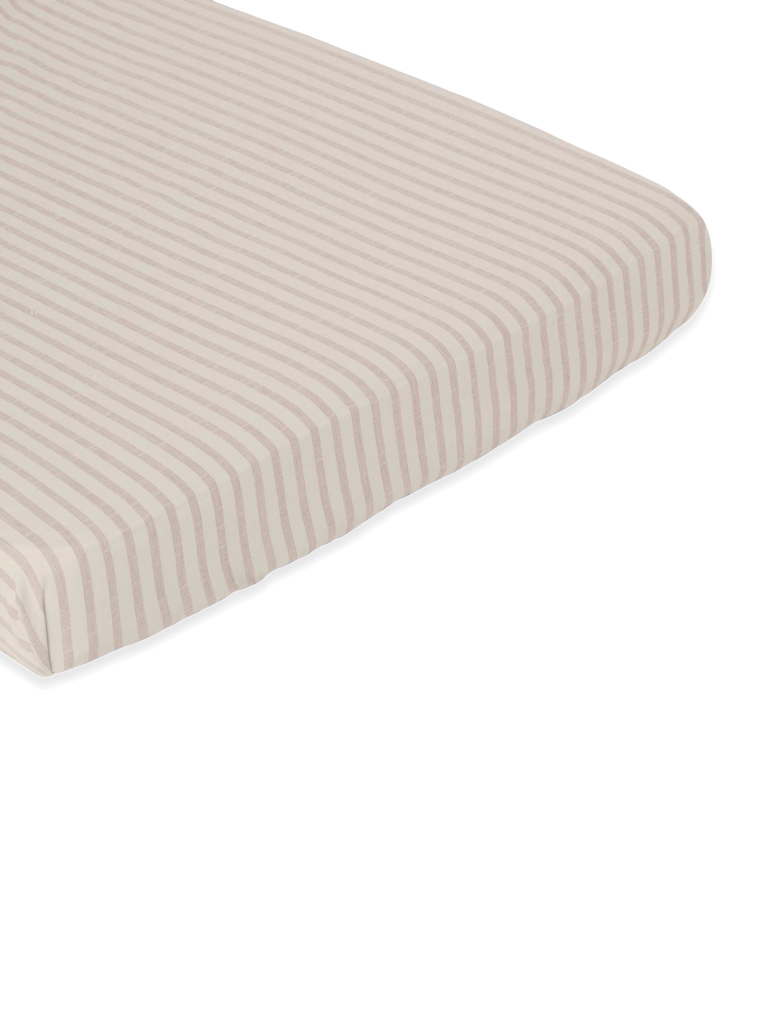 Garbo&Friends - Fitted Sheet Junior, 70x140x20 cm, Stripe Mauve - lagner - stripe mauve - 3