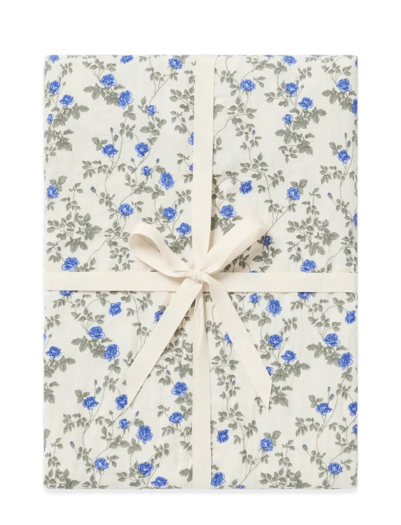 Garbo&Friends Muslin Fitted Sheet Junior, 70x140x20 cm, Dainty - Lastetuba - DAINTY / blue