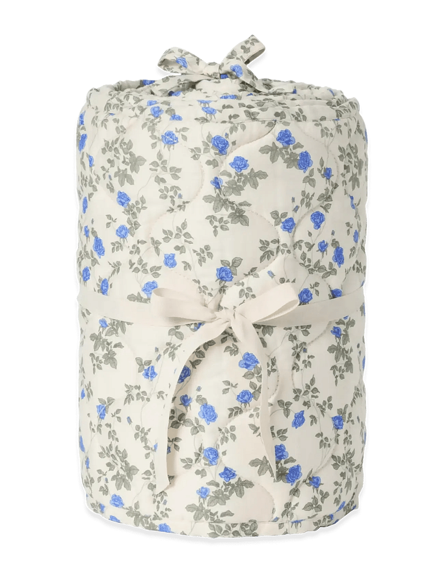 Garbo&Friends - Satin Quilted Crib Bumper, 360x30x0,5 cm, Jardim - sengerande - dainty - 1