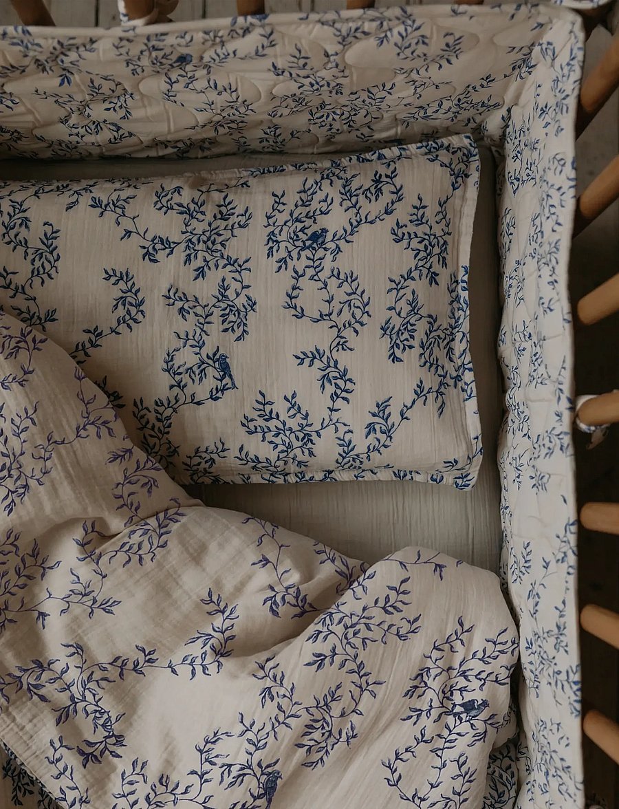 Garbo&Friends - Satin Quilted Crib Bumper, 360x30x0,5 cm, Jardim - tour de lit - jardim - 3