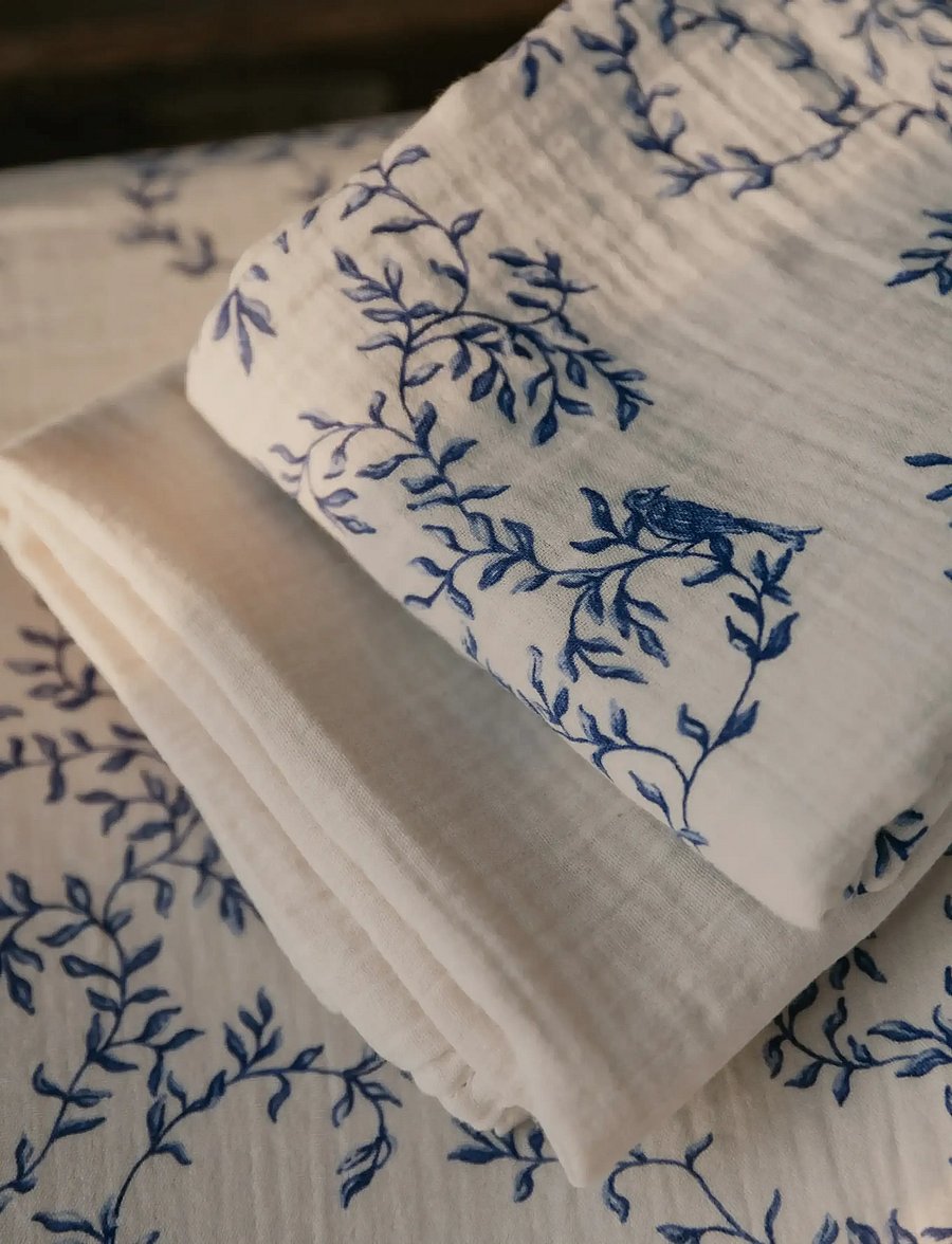 Garbo&Friends - Muslin Blanket 2 pcs, 60x60 cm, Jardim - jardim - 3