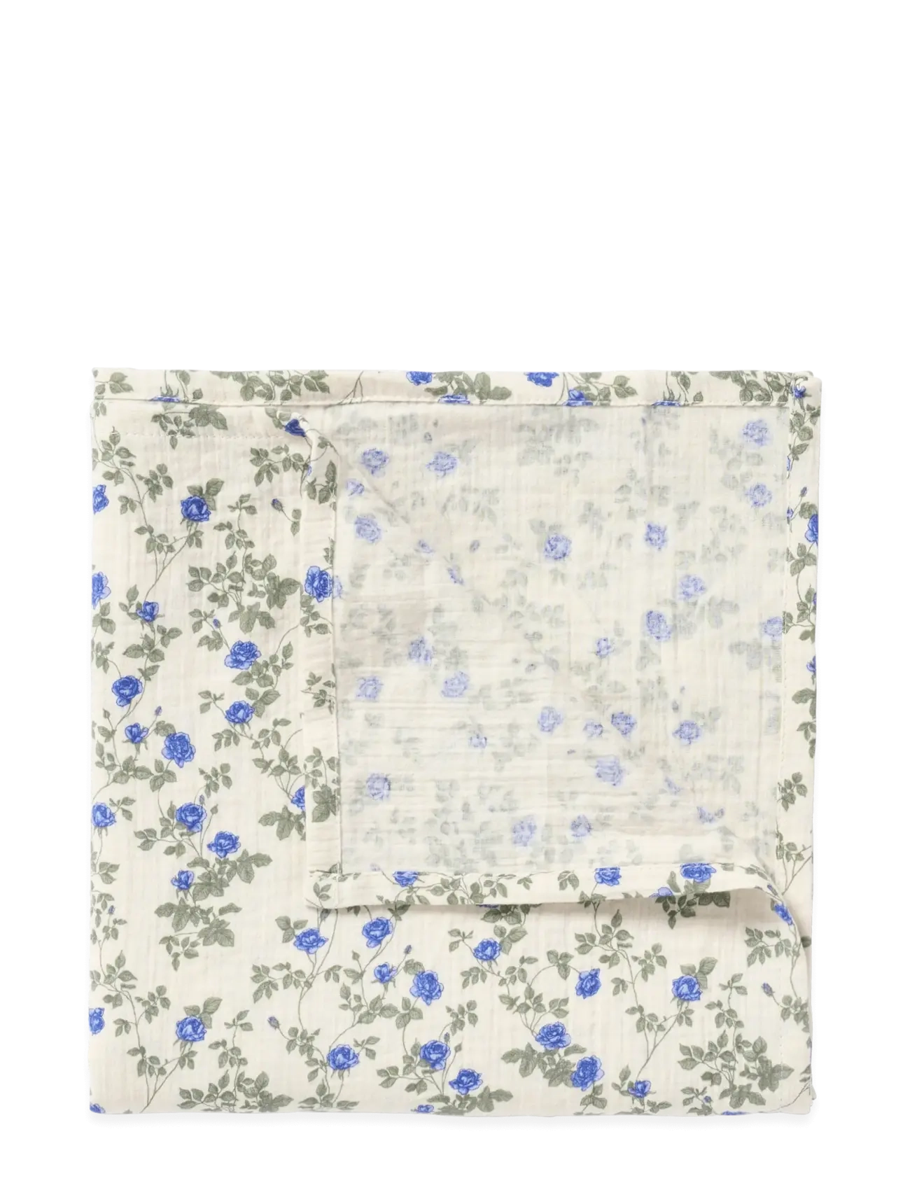 Garbo&Friends Muslin Swaddle Blanket, 110x110 cm, Dainty - Babyprodukte - DAINTY / blue