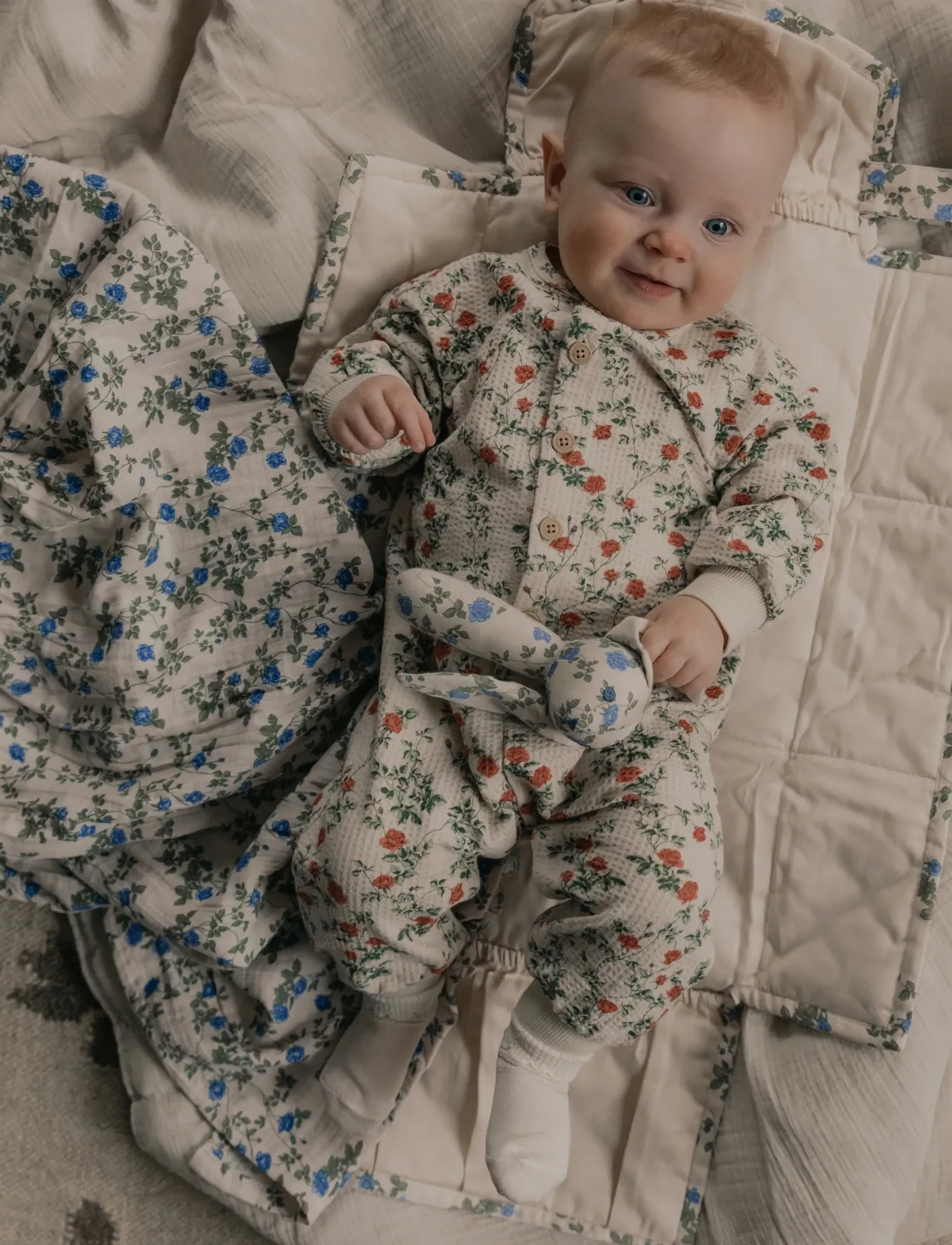 Garbo&Friends Muslin Swaddle Blanket, 110X110 Cm, Dainty, cm, Muslins, Blau - Cloths, Kinder