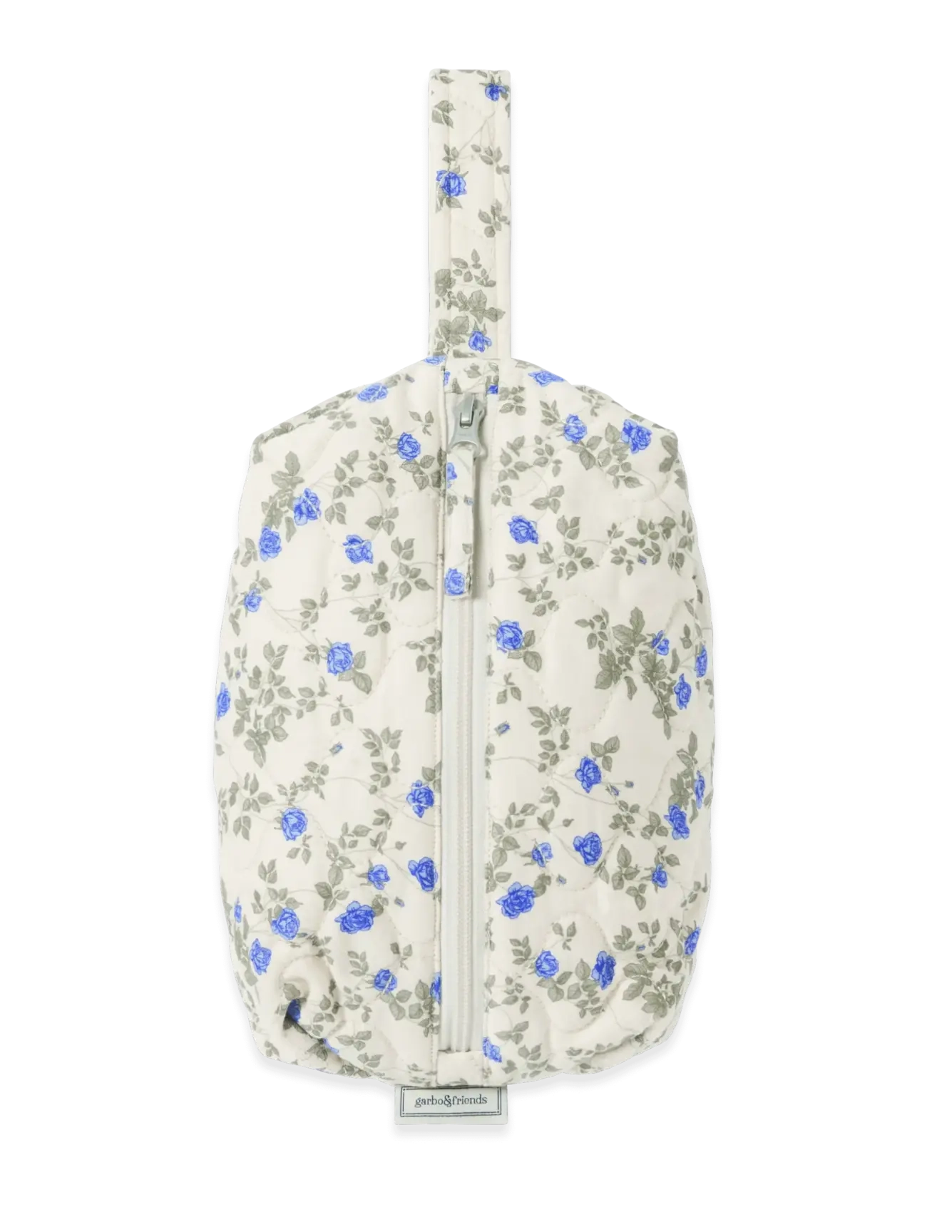 Garbo&Friends Satin Quilted Toiletry Bag Medium, 26x17x10 cm, Dainty - Kotid - DAINTY / blue