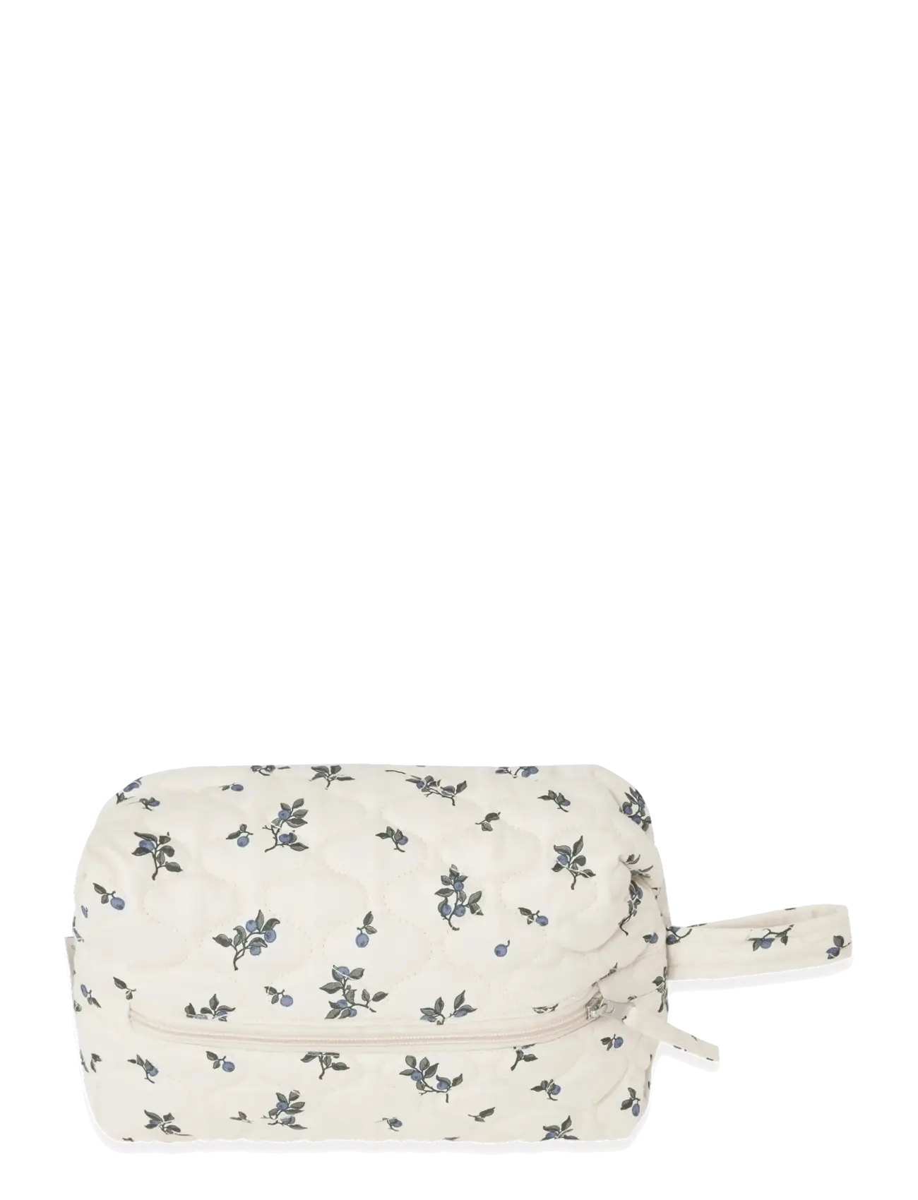 Garbo&Friends Satin Quilted Toiletry Bag, 26x17x10 cm, Blueberry - Kotid - BLUEBERRY / cream