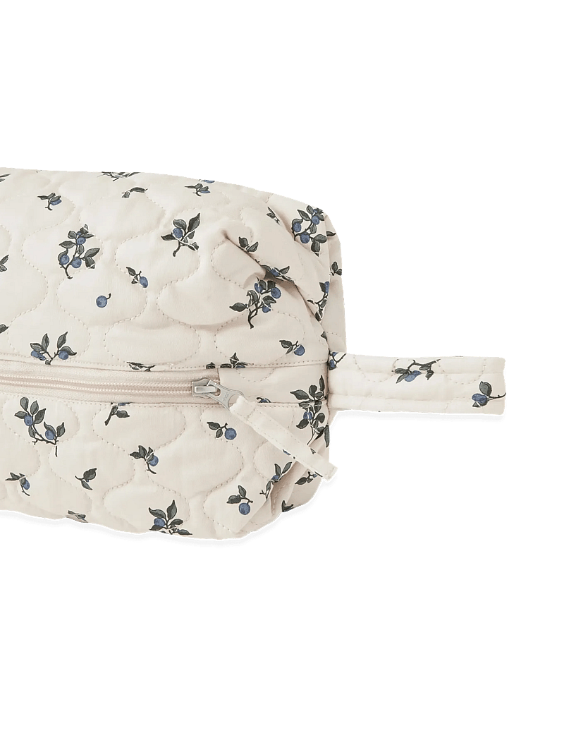 Garbo&Friends - Satin Quilted Toiletry Bag, 26x17x10 cm, Blueberry - kosmetiktasche - blueberry - 2