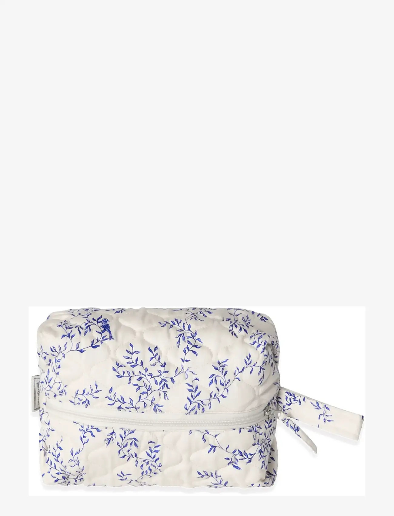 Garbo&Friends - Satin Quilted Toiletry Bag, 26x17x10 cm, Blueberry - tualett-tarvete kott - jardim - 1