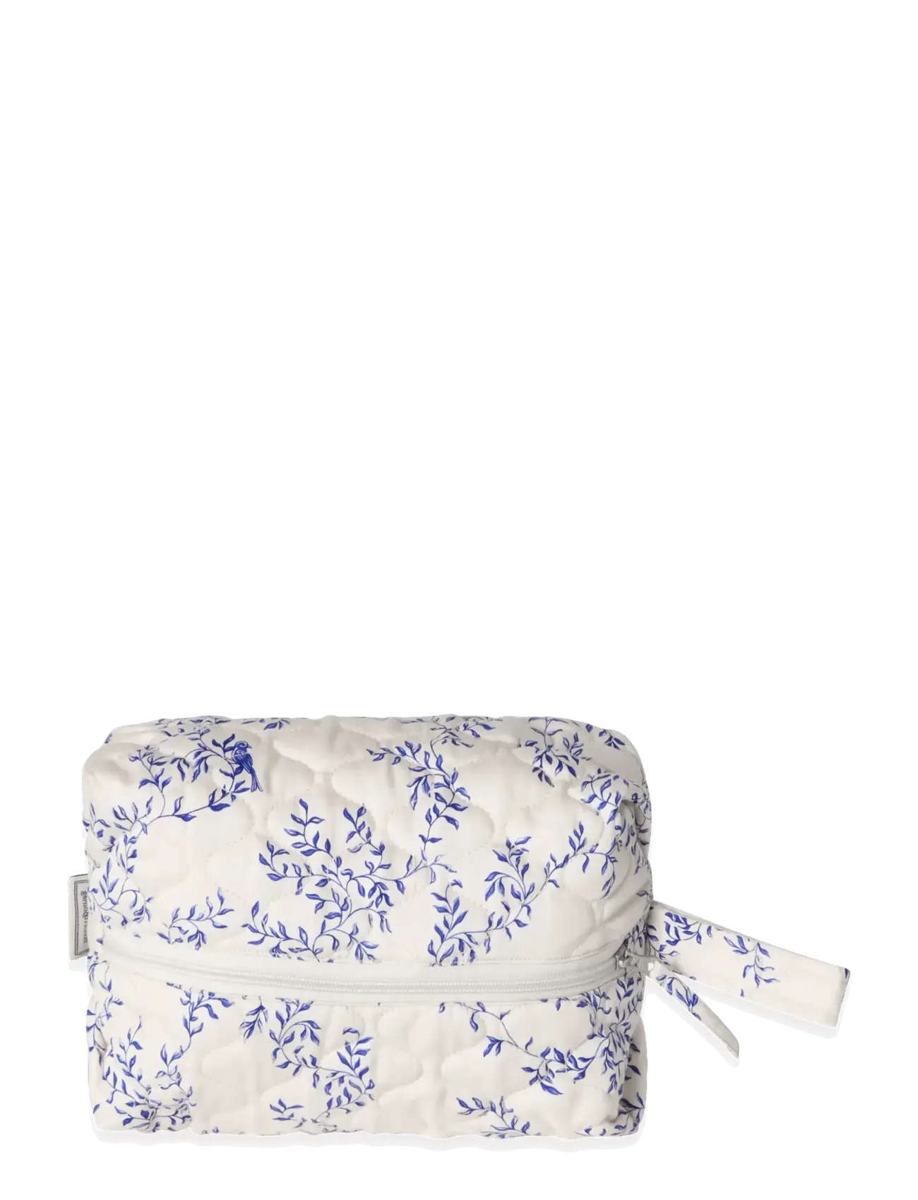 Garbo&Friends Satin Quilted Toiletry Bag Small, 22x15x7 cm, Jardim - Taschen - JARDIM / blue