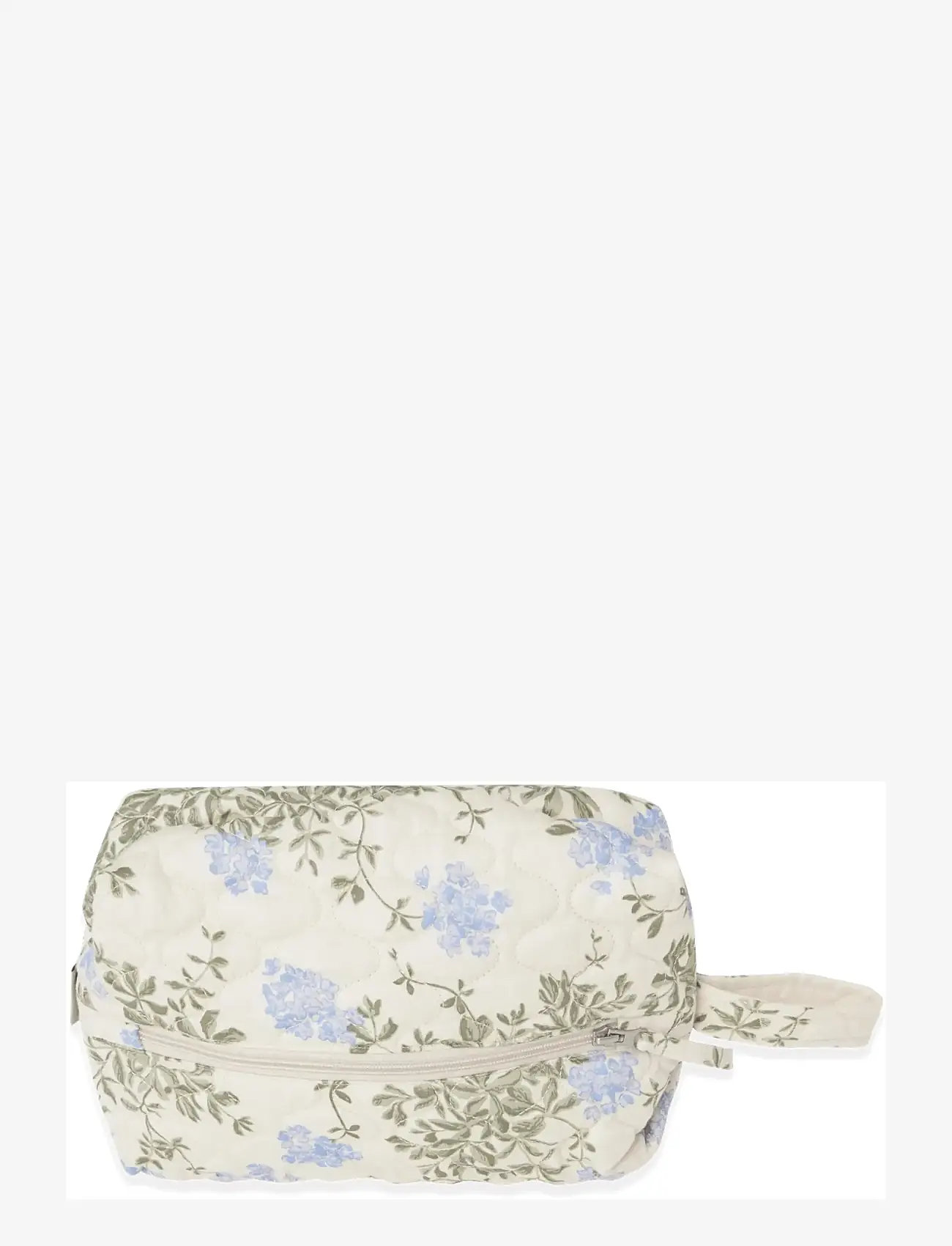 Garbo&Friends - Satin Quilted Toiletry Bag, 26x17x10 cm, Blueberry - tualett-tarvete kott - plumbago - 1