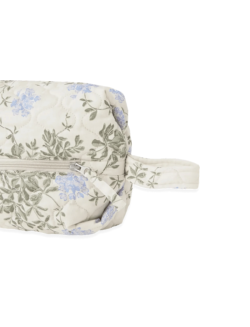 Garbo&Friends - Satin Quilted Toiletry Bag, 26x17x10 cm, Blueberry - tualett-tarvete kott - plumbago - 2