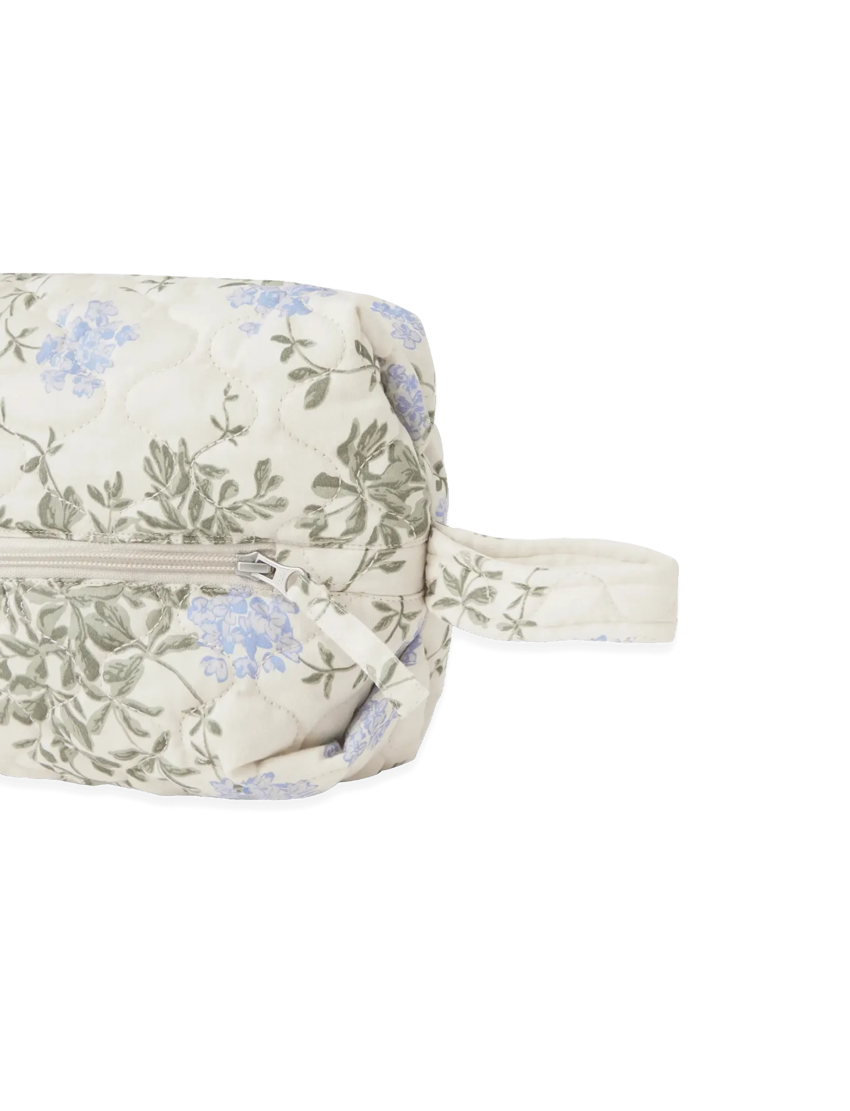 Garbo&Friends - Satin Quilted Toiletry Bag Small, 22x15x7 cm, Jardim - baigner - plumbago - 2