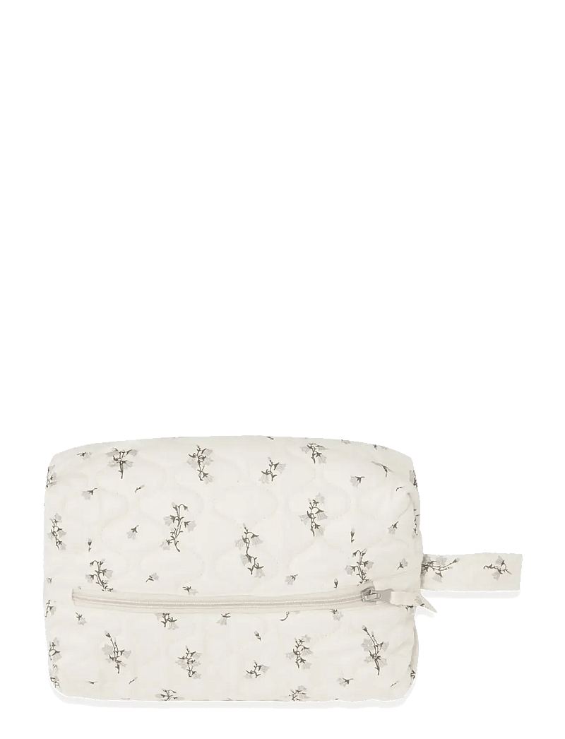 Garbo&Friends - Satin Quilted Toiletry Bag, 26x17x10 cm, Bluebell - necessär - bluebell - 1