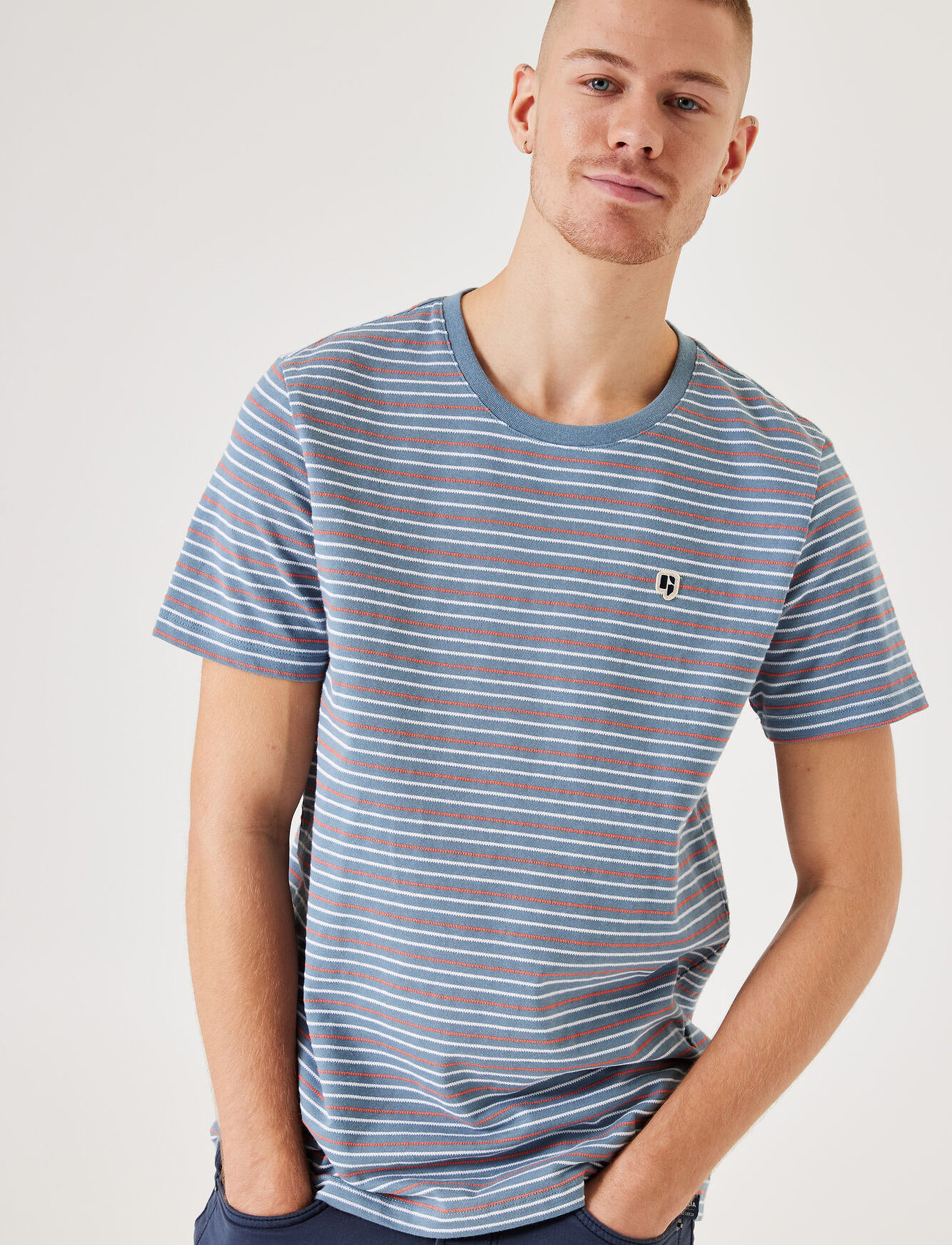 Garcia - men`s T-shirt ss - t-krekli ar īsām piedurknēm - stone blue - 0