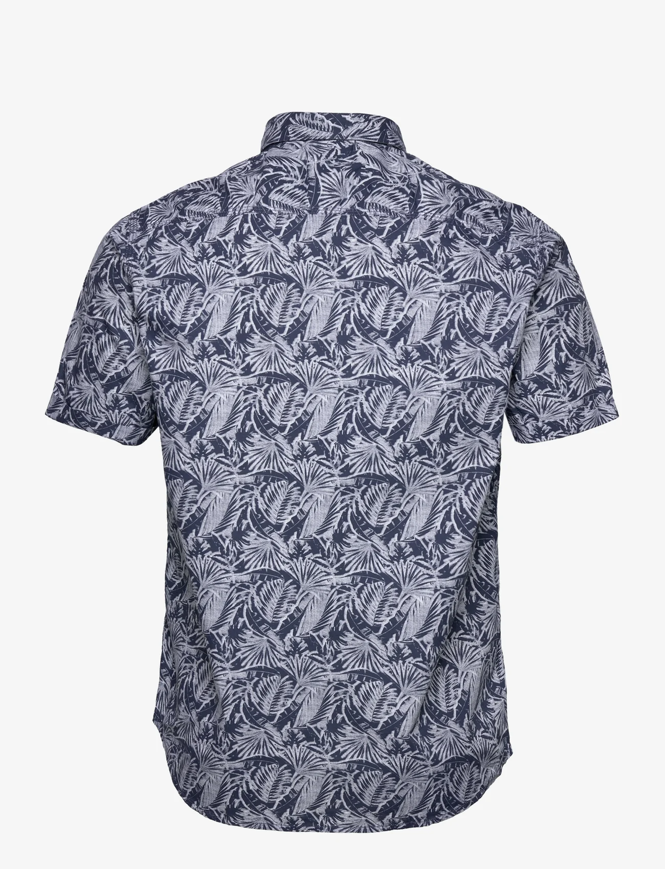 Garcia - men`s shirt ss - overhemden met korte mouw - marine - 1