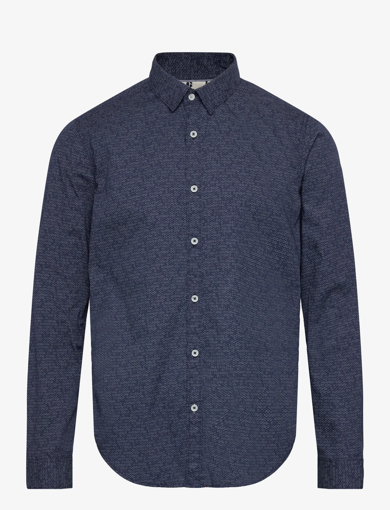 Garcia - men`s shirt ls - avslappede skjorter - blue - 0