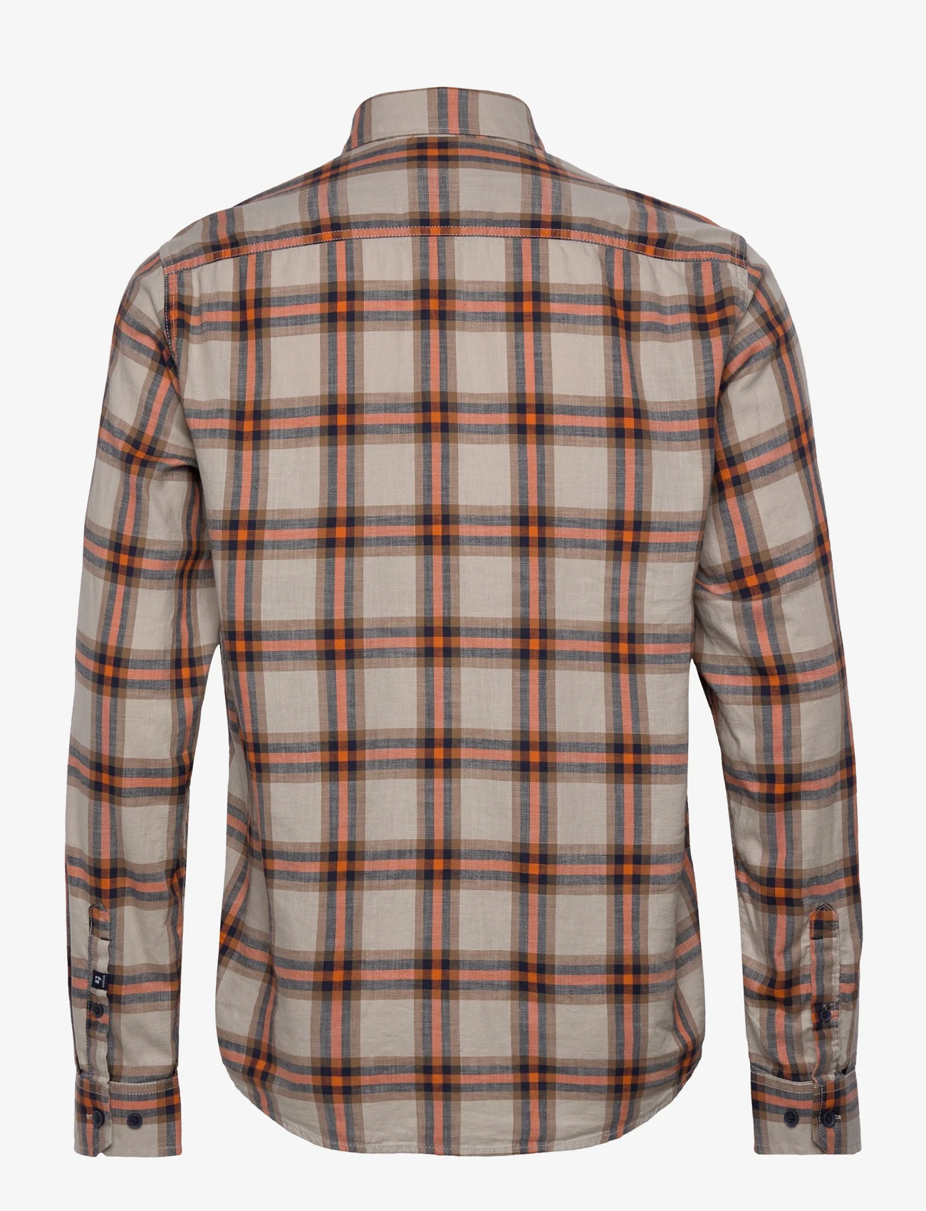 Garcia - men`s shirt ls - casual overhemden - orange - 1