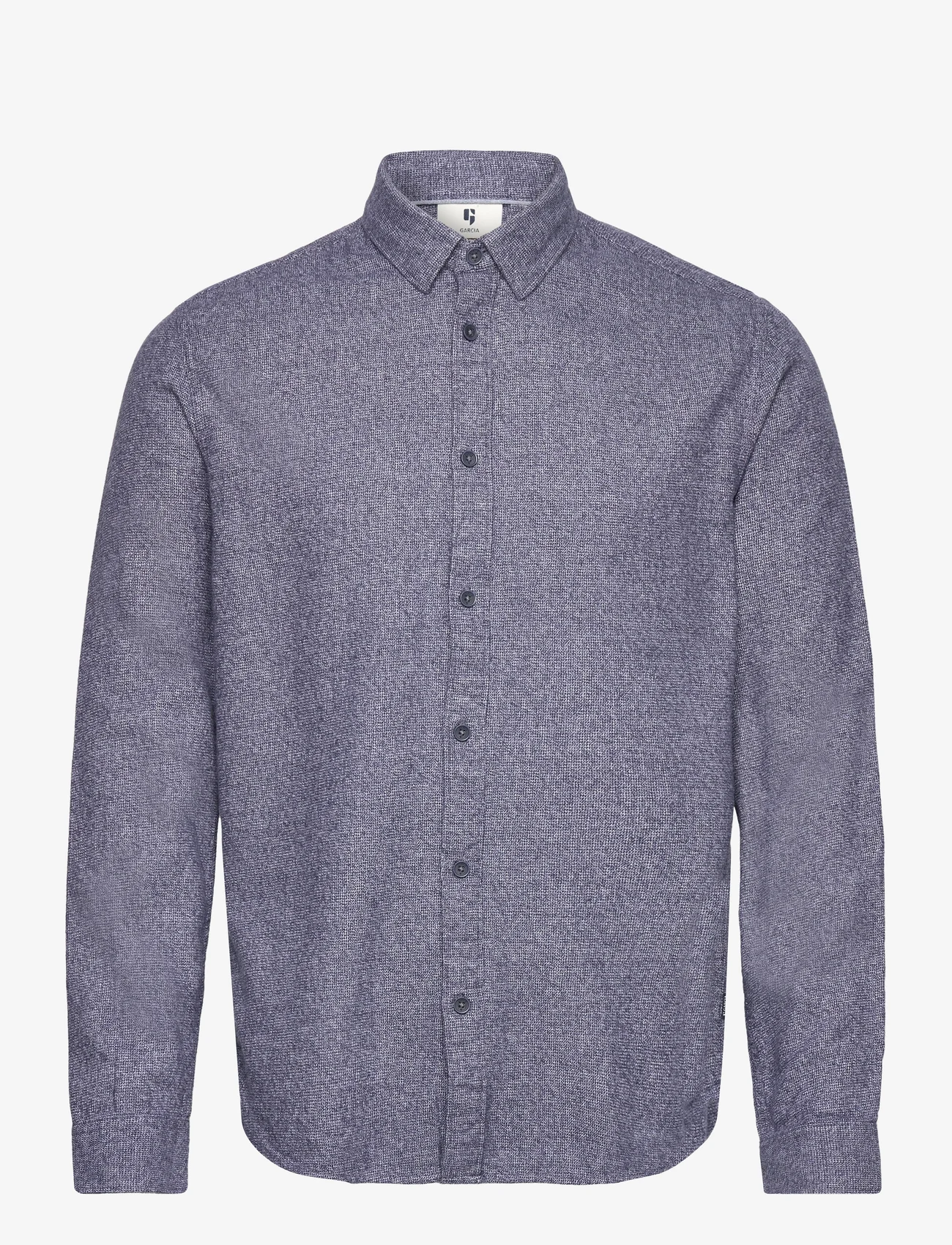 Garcia - men`s shirt ls - basic skjorter - blue - 0