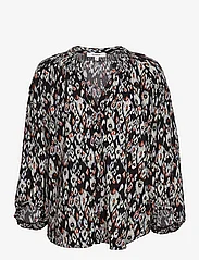 Garcia - ladies shirt ls - langärmlige blusen - black - 0