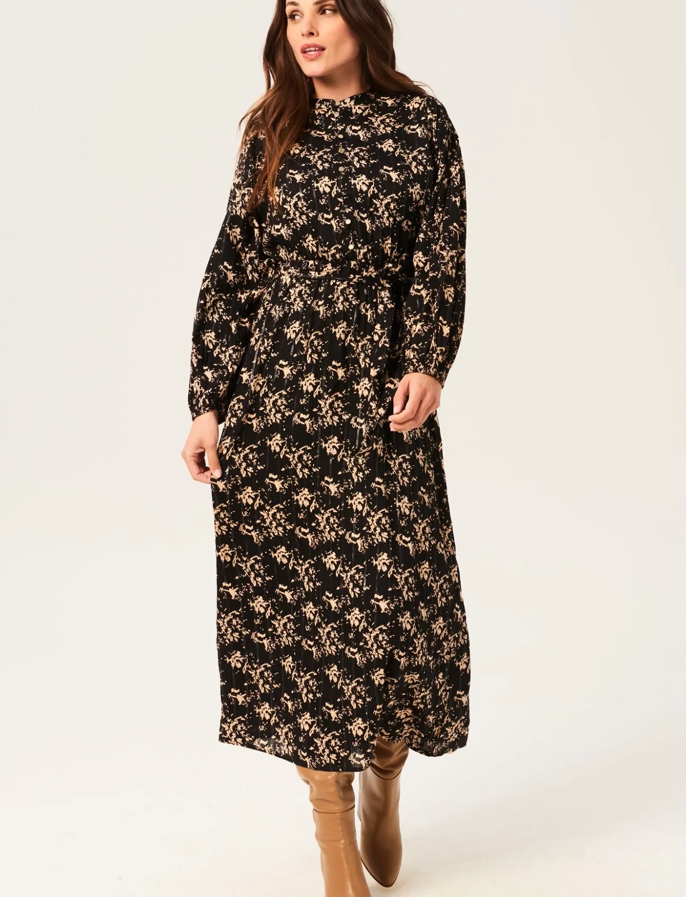 Garcia ladies dress - Kleider - BLACK / black