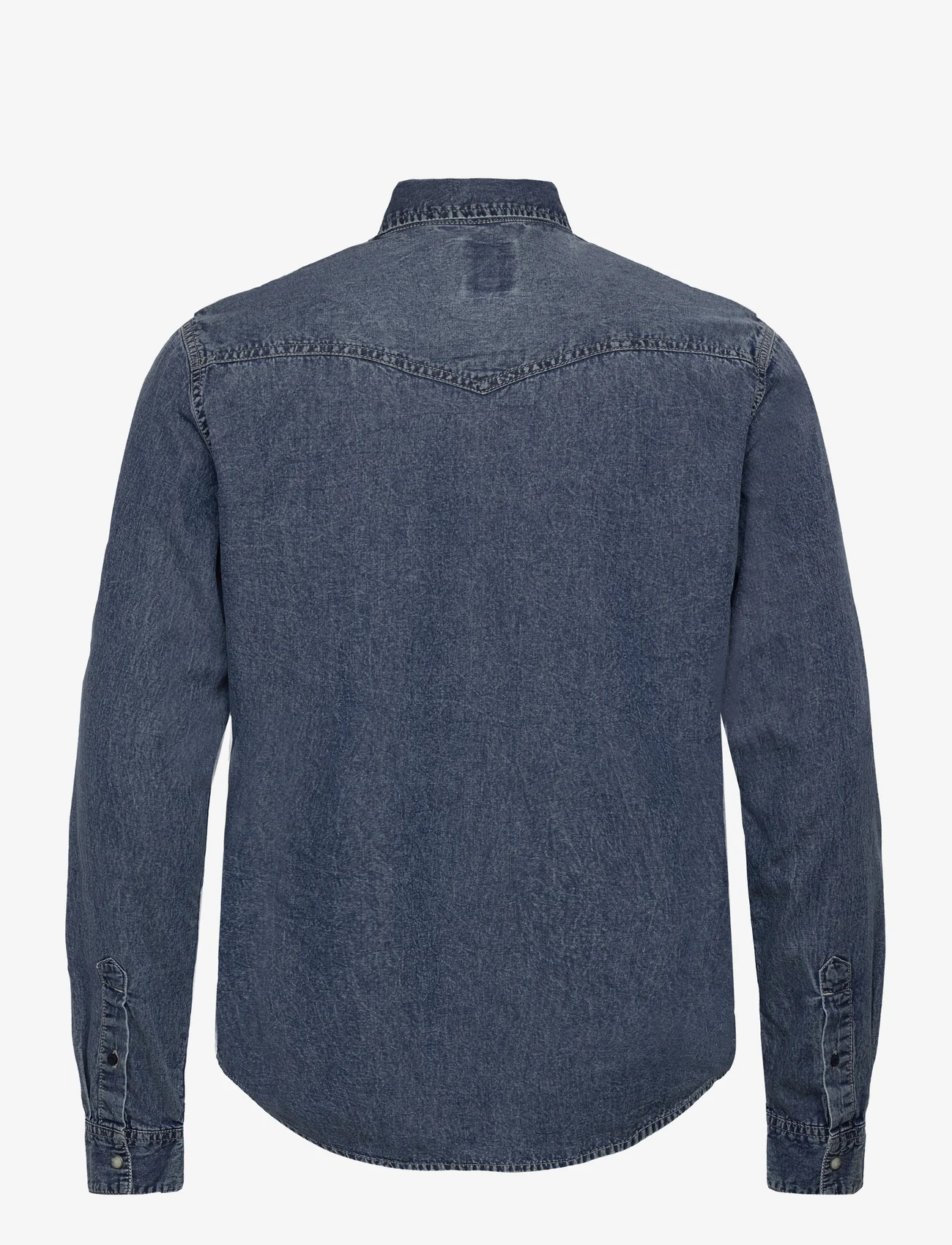 Garcia - men`s shirt ls - casual skjorter - blue - 1