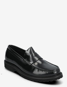 Penny Loafer - Black Polido Leather, Garment Project