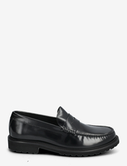 Garment Project - Penny Loafer - Black Polido Leather - spring shoes - black - 1