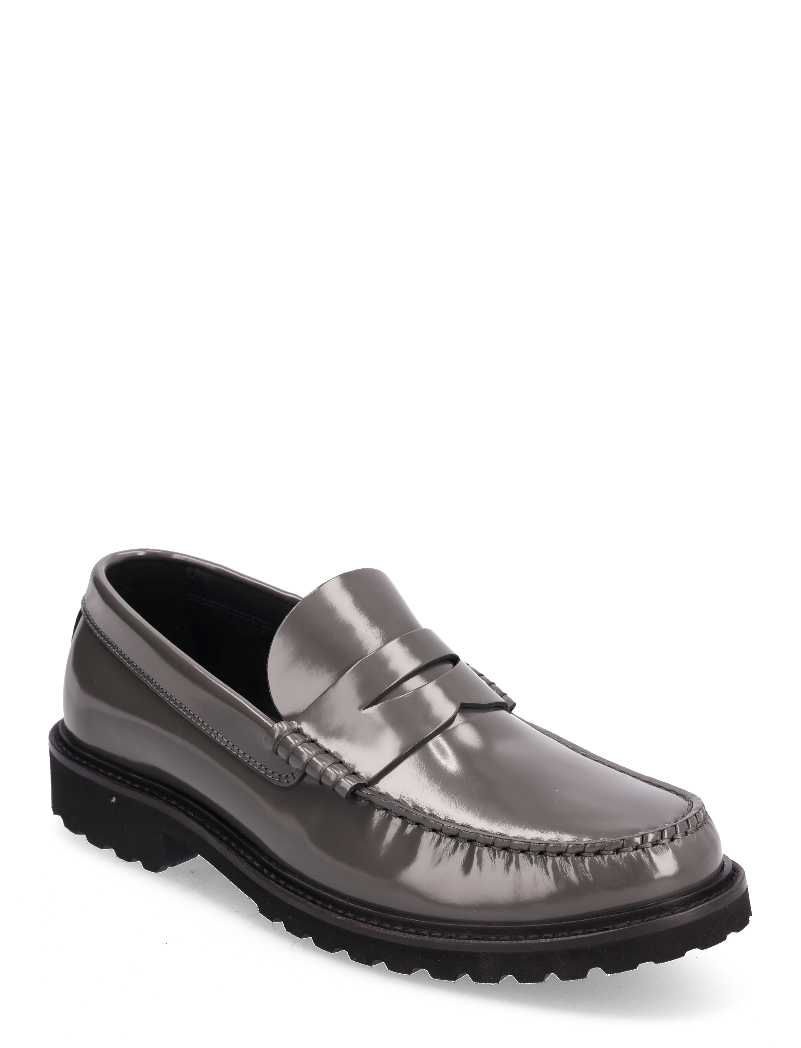 Garment Project - Penny Loafer - Grey Polido Leather - grey - 0