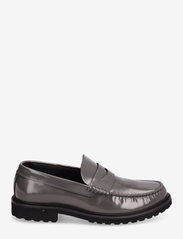 Garment Project - Penny Loafer - Grey Polido Leather - spring shoes - grey - 1