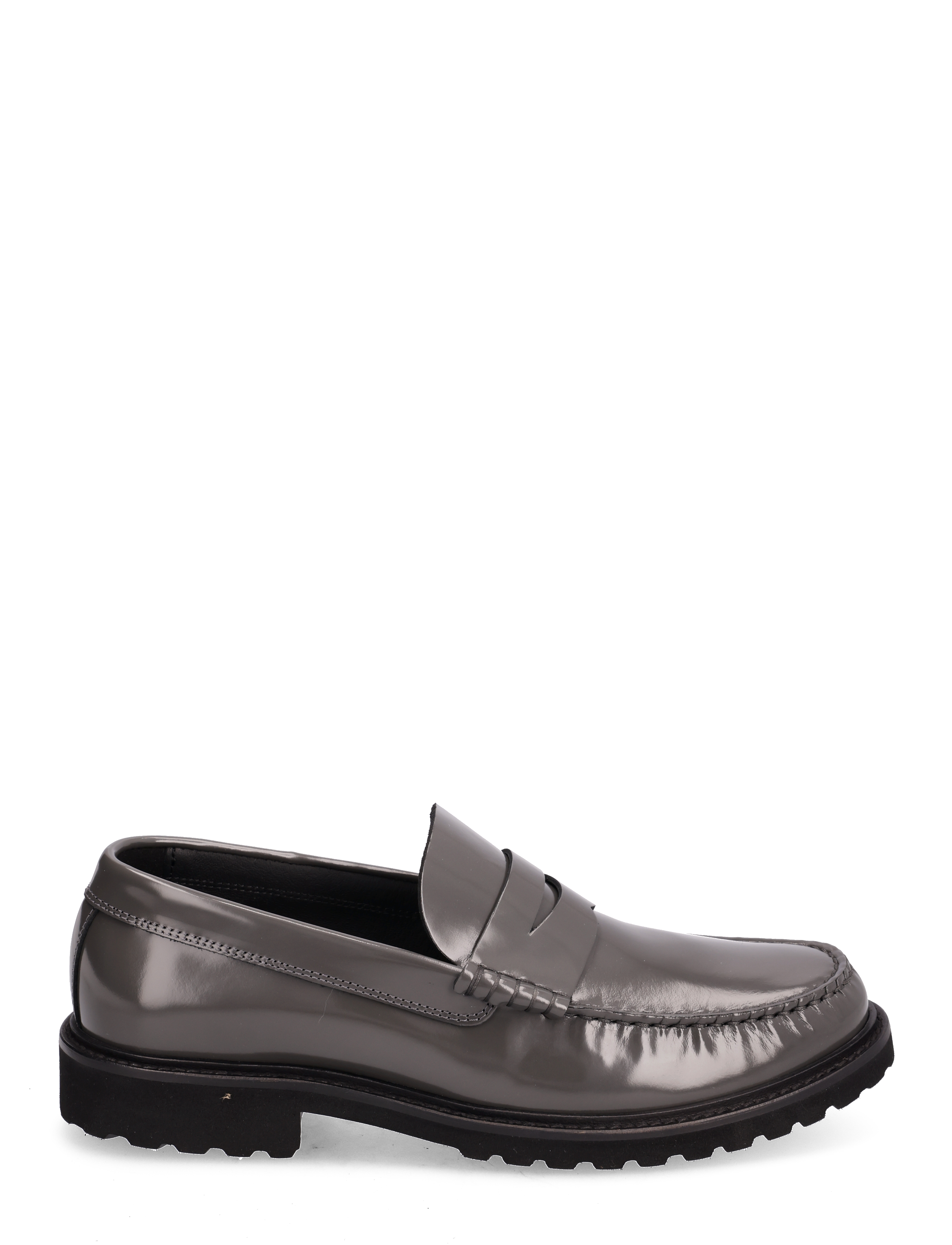Garment Project - Penny Loafer - Grey Polido Leather - grey - 1
