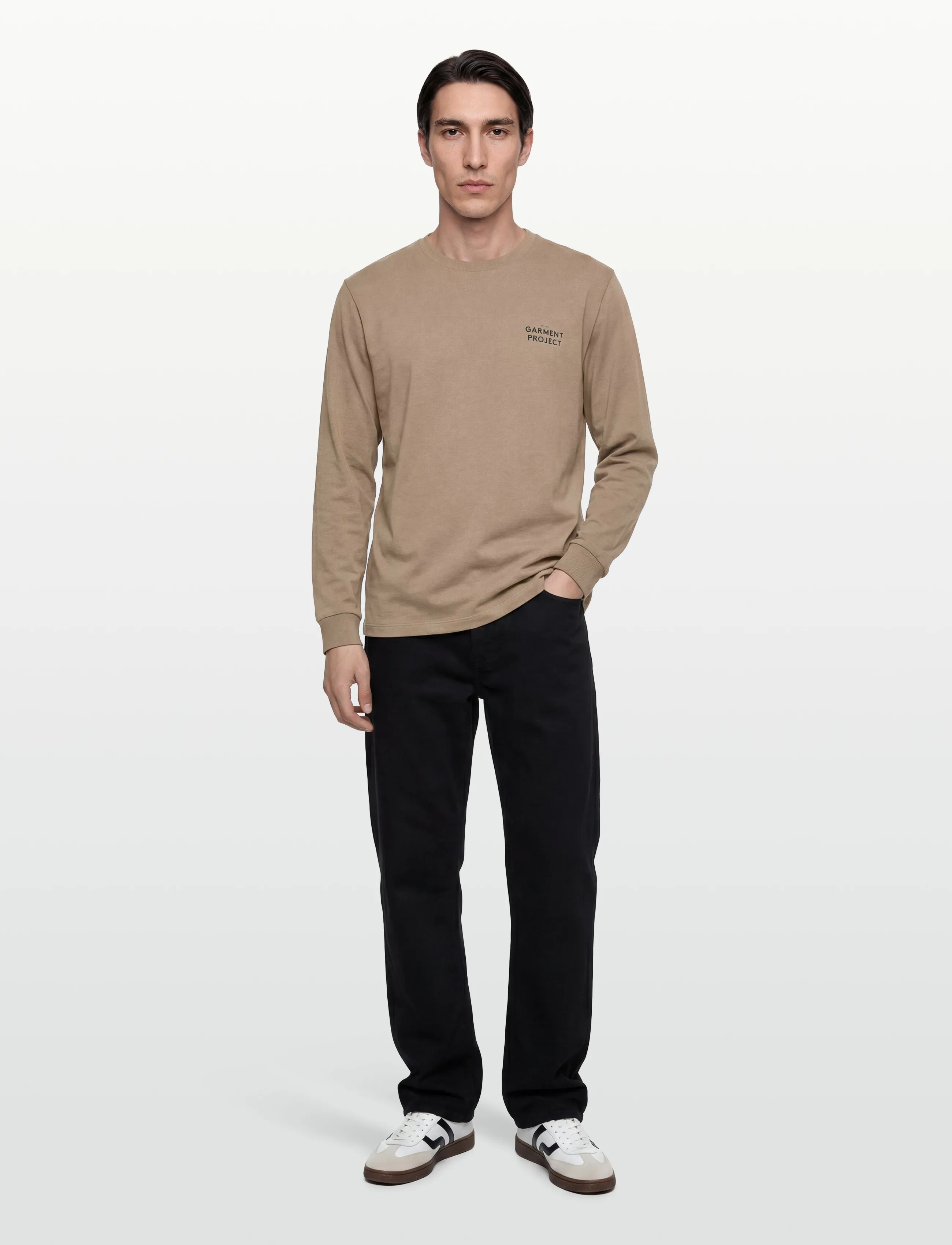 Garment Project - Curved Long Tee / Taupe - taupe - 0