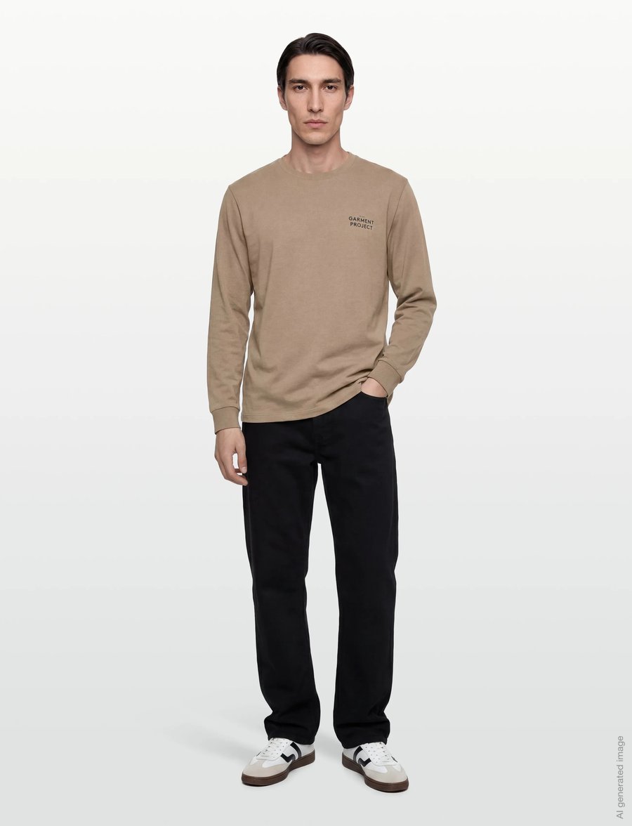 Garment Project - Curved Long Tee / Taupe - taupe - 0