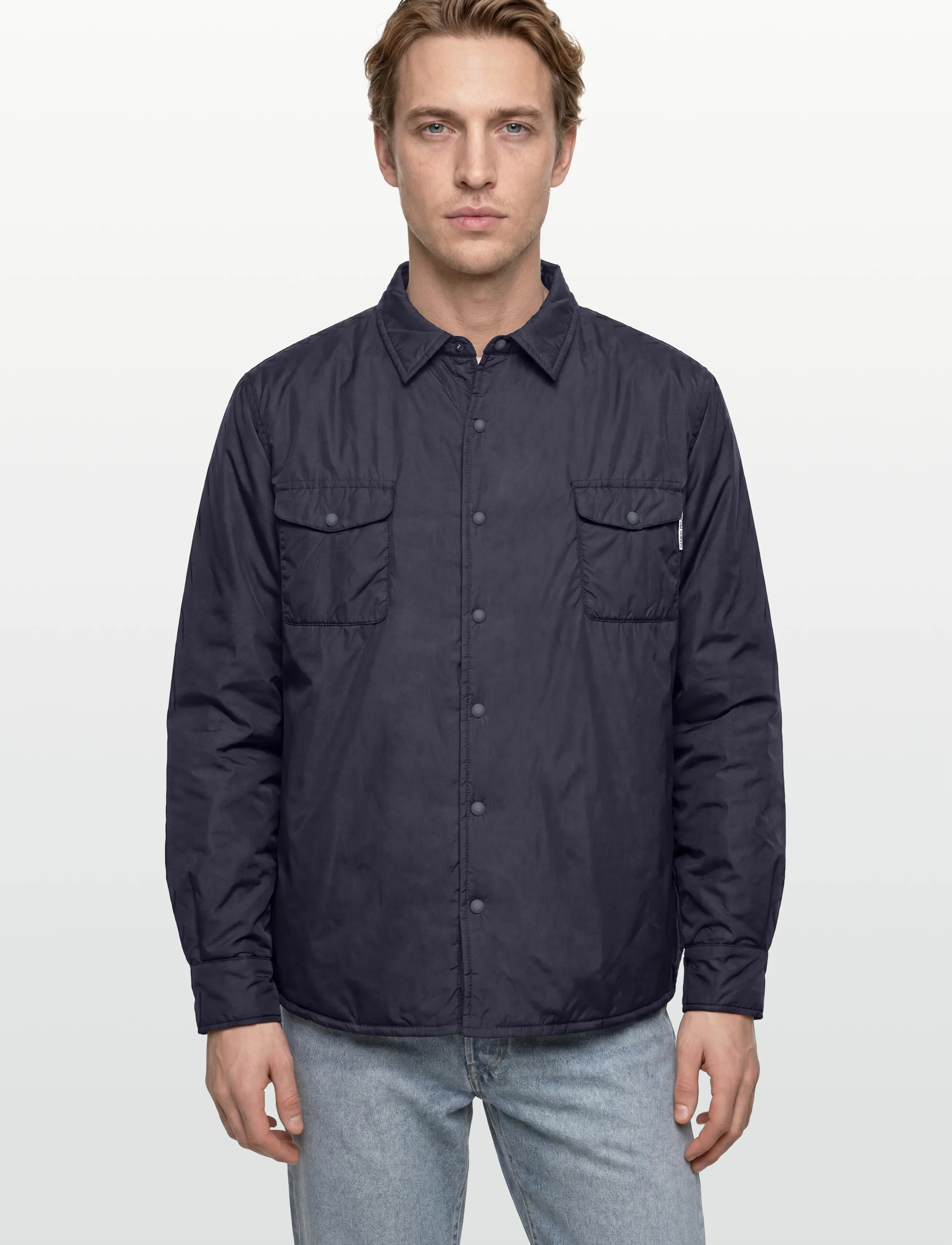 Garment Project - Padded Nylon Shirt - Navy - navy - 3