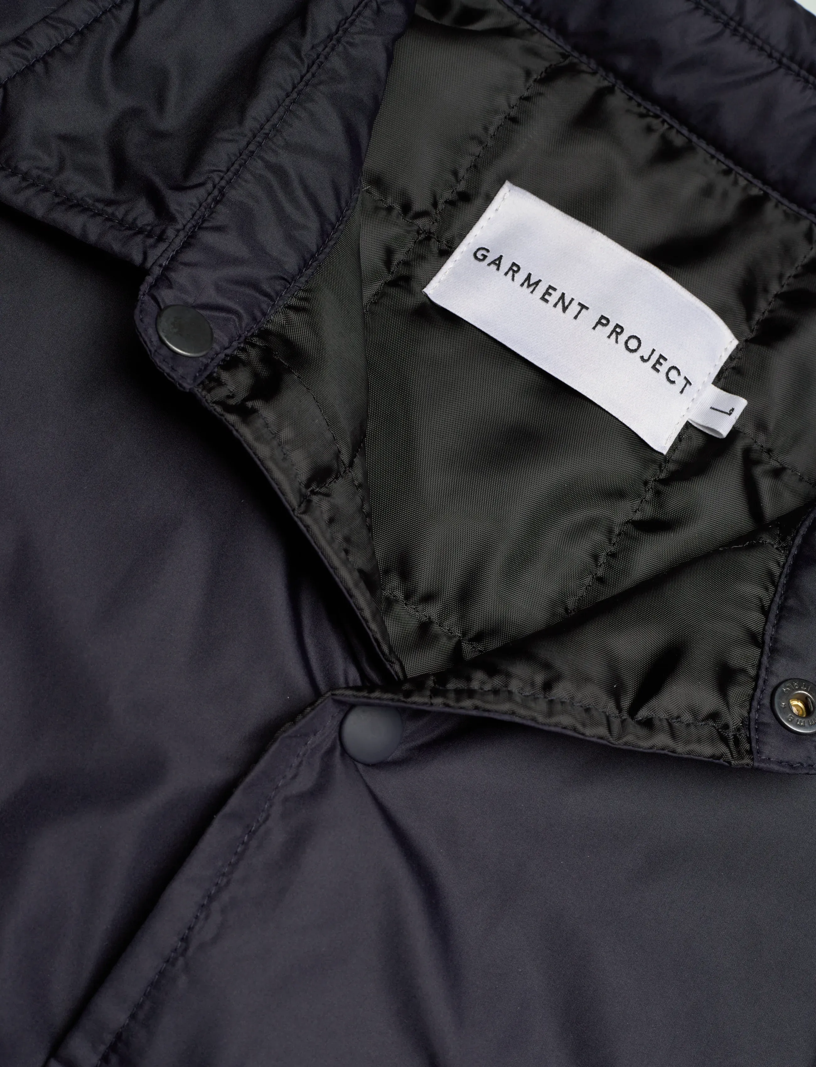 Garment Project - Padded Nylon Shirt - Navy - navy - 5