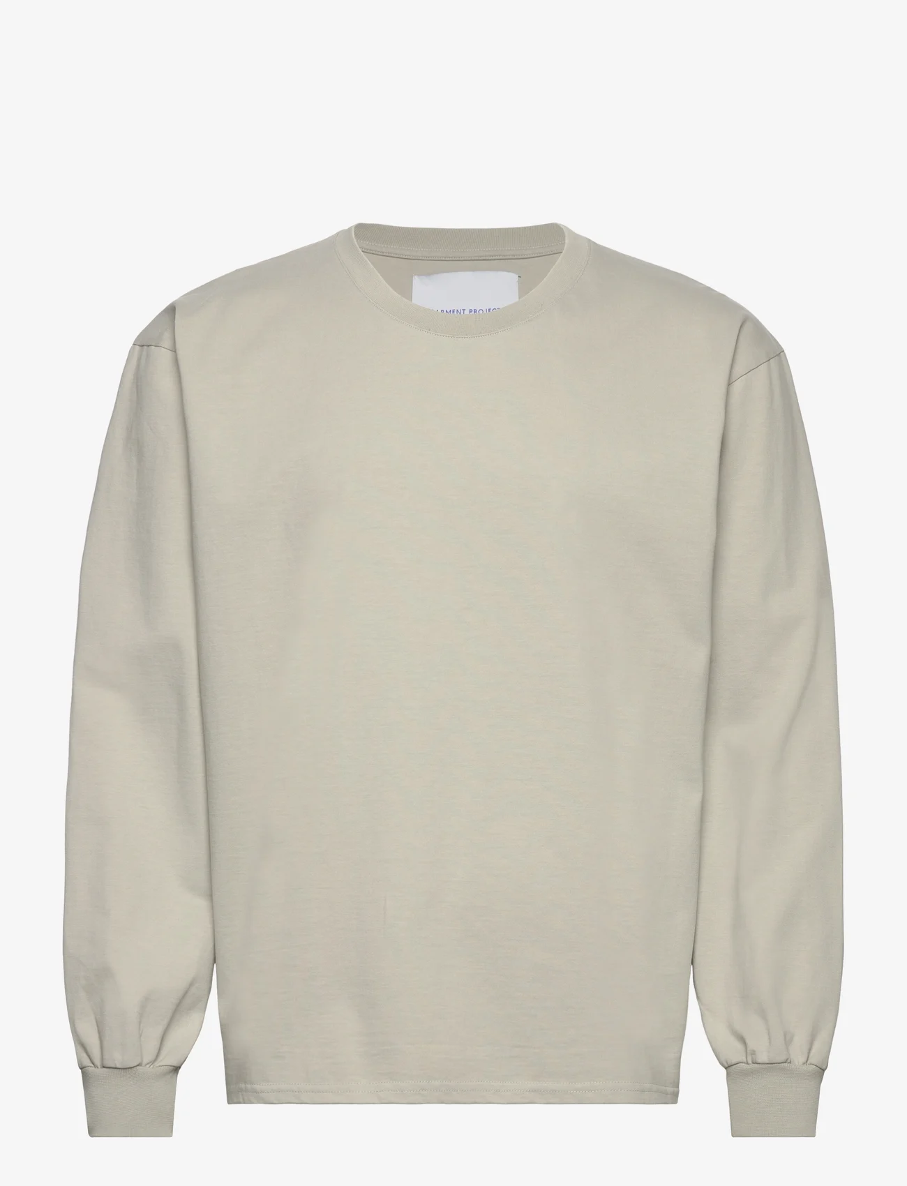Garment Project - Heavy L/S Tee - Silver Birch - langermede t-skjorter - silver - 0